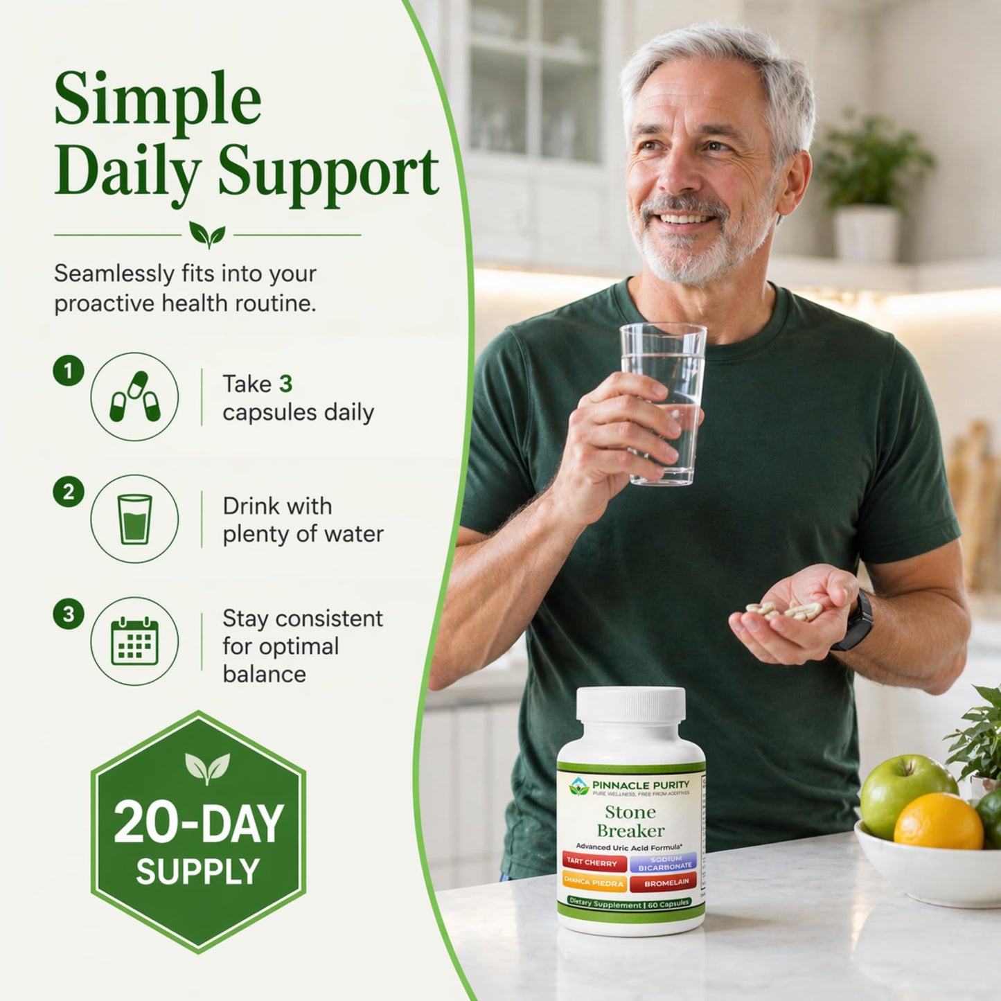 Pinnacle Purity Stone Breaker Capsule, 60 Capsules