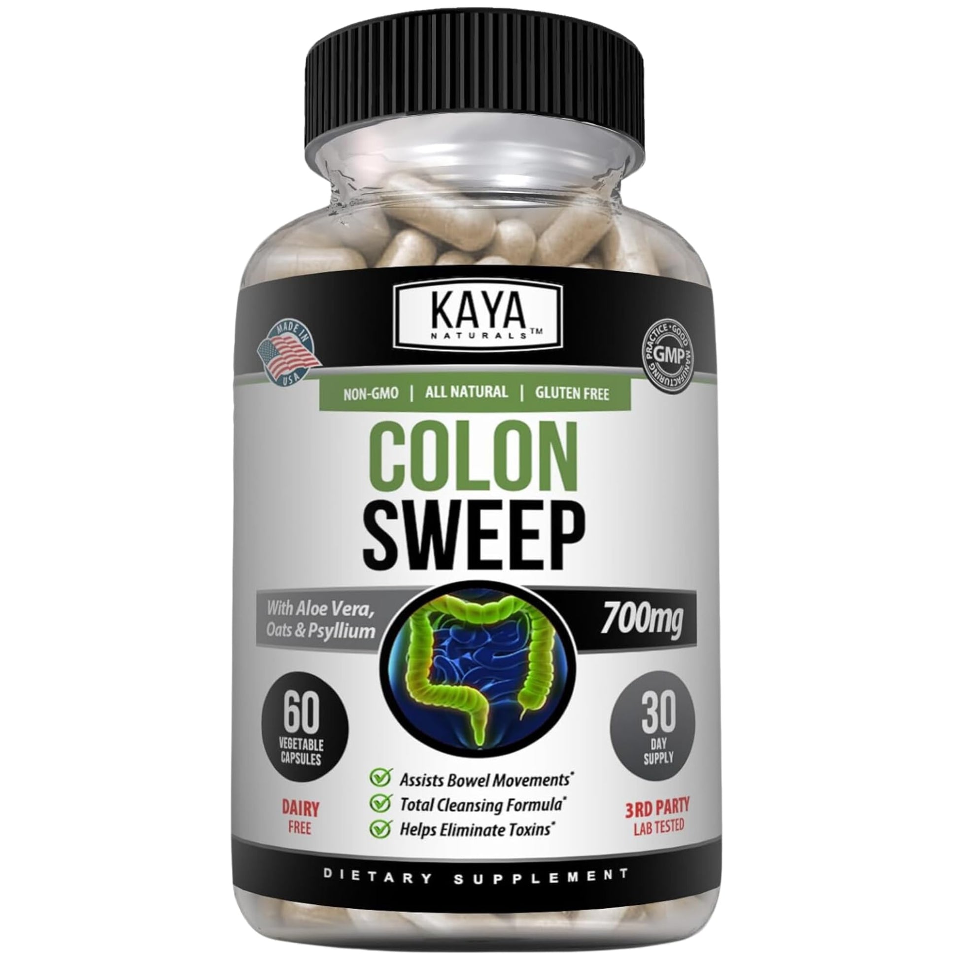 Kaya Naturals Colon Sweep Capsule 60 Count