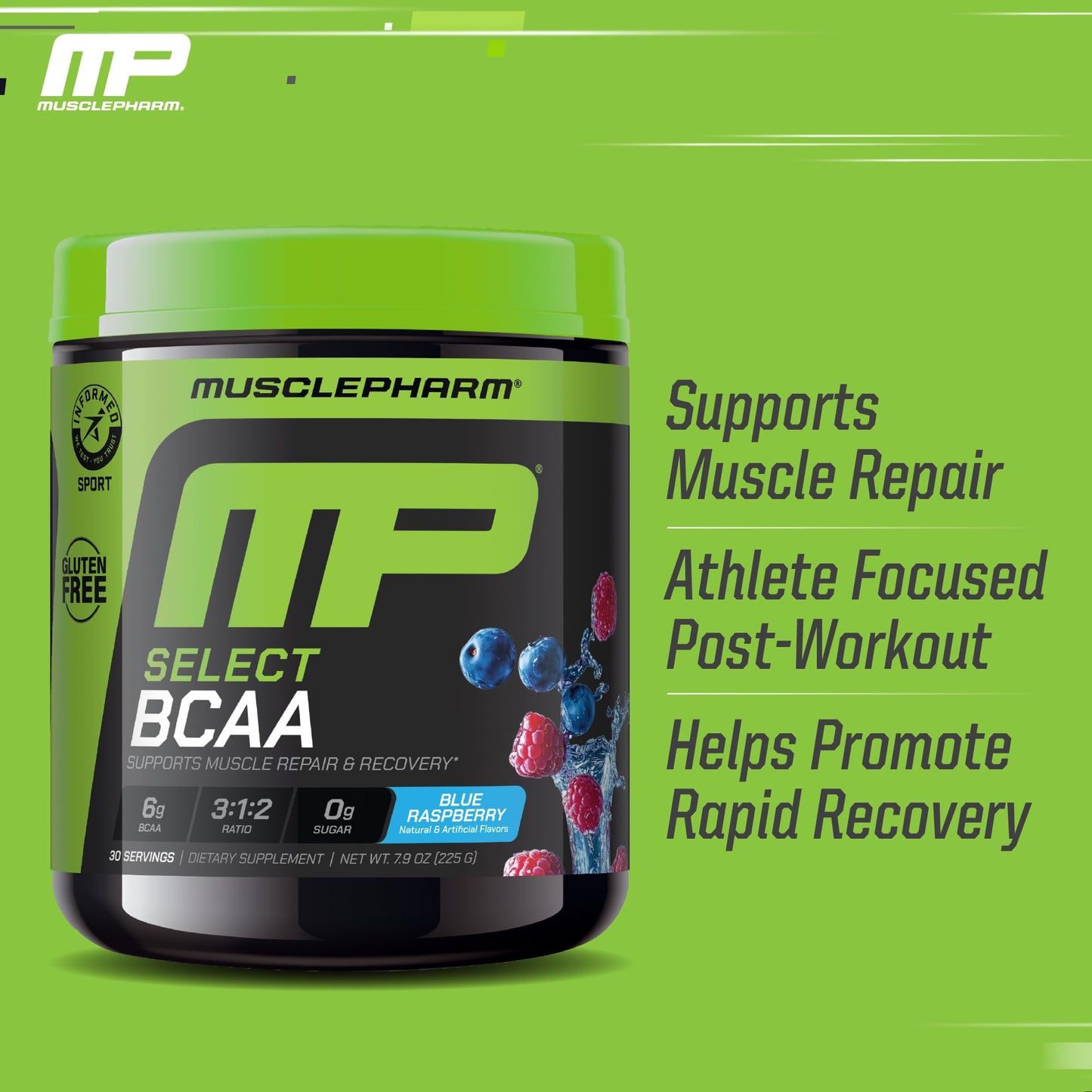 Muscle Pharm Essentials BCAA Powder, 7.9 Ounce