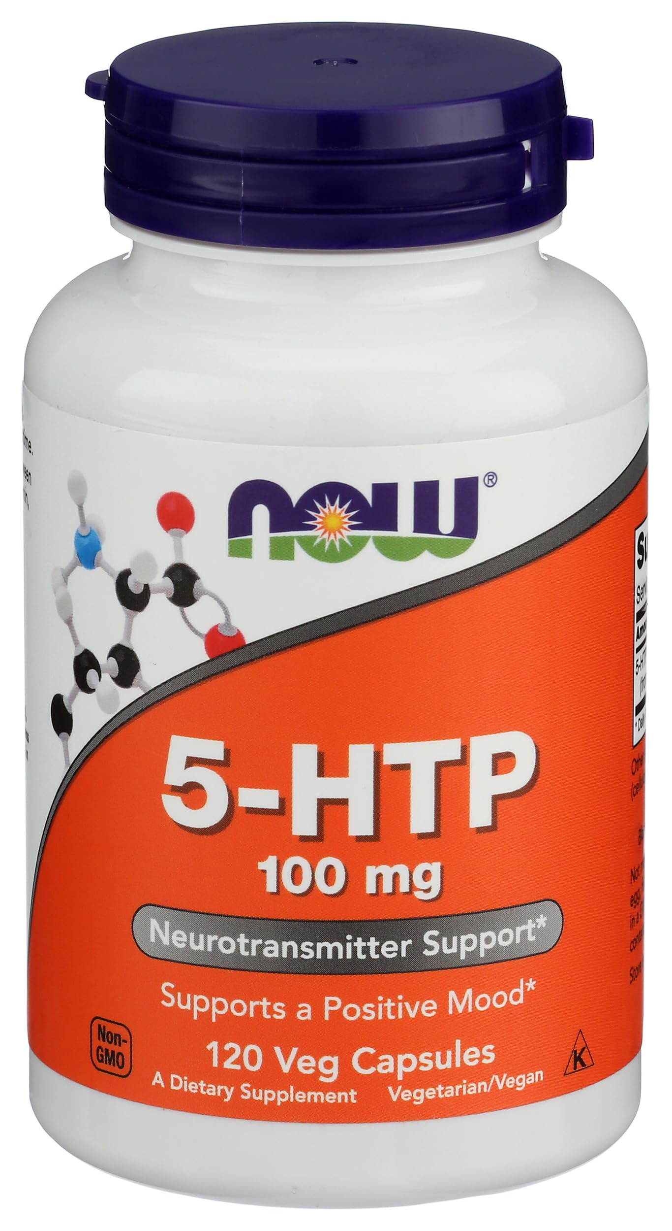 NOW Foods 5-HTP 100 mg Capsule, 120 Count
