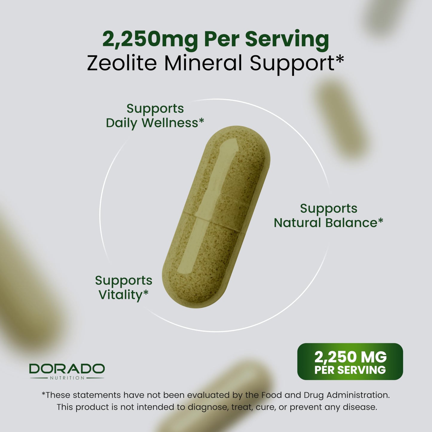 DORADO NUTRITION Zeolite Detox for Adults (12 in 1 Formula - Milk Thistle, Alpha Lipoic Acid, N-Acetyl-L-Cysteine, Spirulina Powder & More) Zeolite Cleanse Supplement Immune Support for Adults - 90 Vegan Capsules