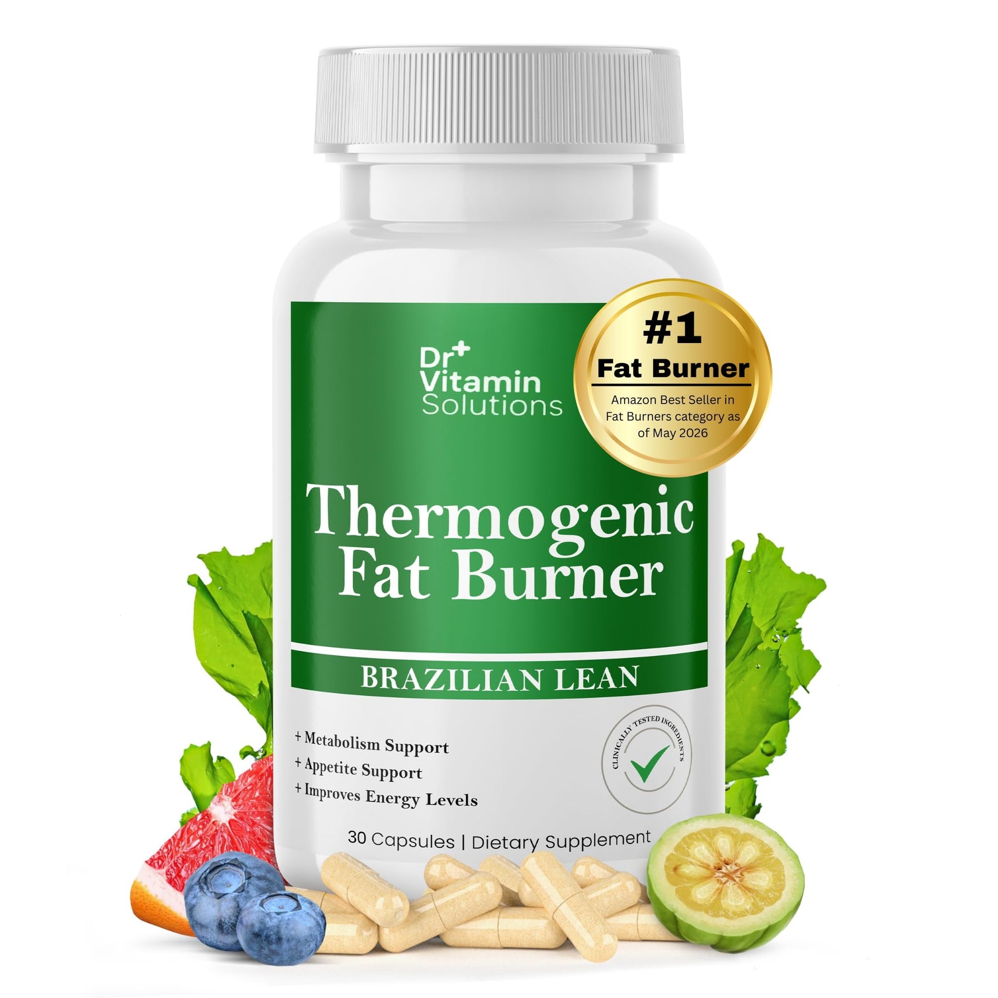 DR VITAMIN SOLUTIONS Brazilian Lean Thermogenic Fat Burner, 30 Capsules