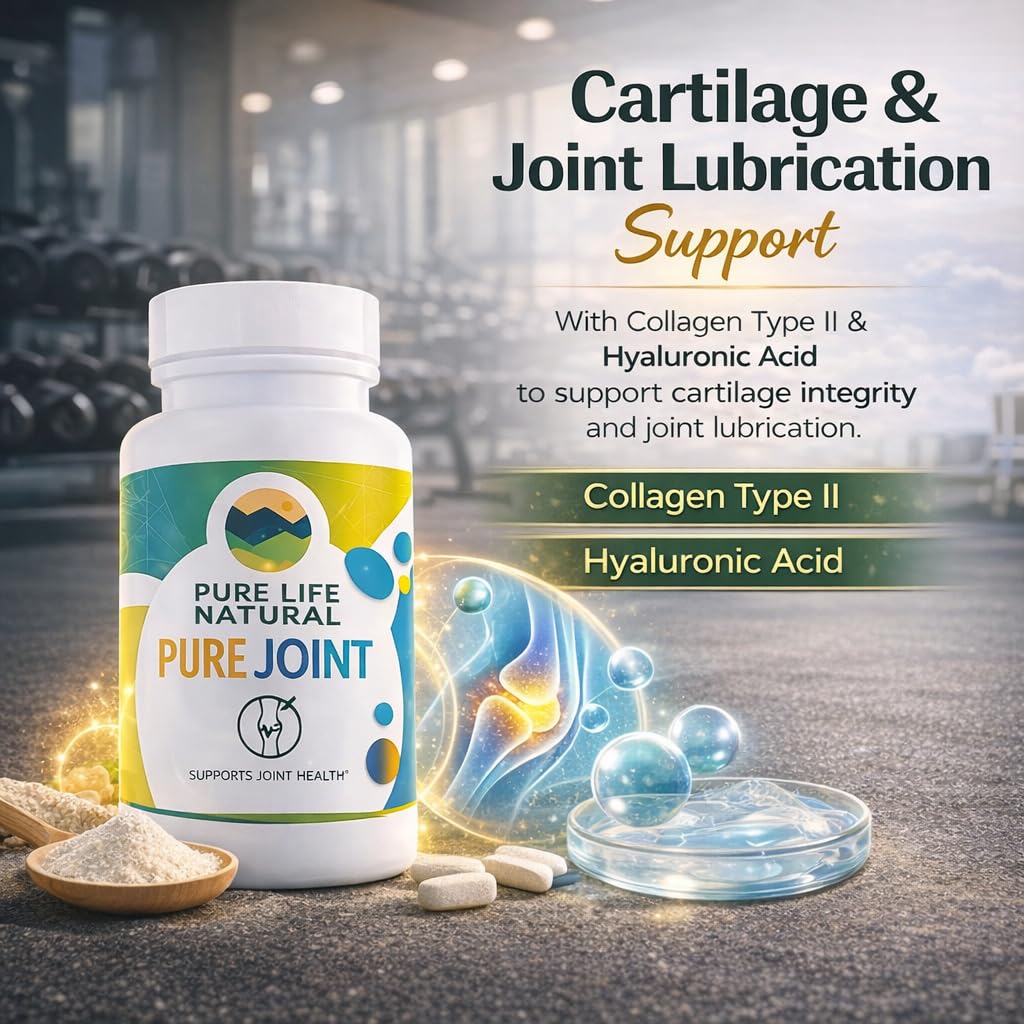 PURE LIFE NATURAL Pure Joint Glucosamine Chondroitin MSM Joint Support Supplement – Joint Mobility & Cartilage Support, 90 Tablets