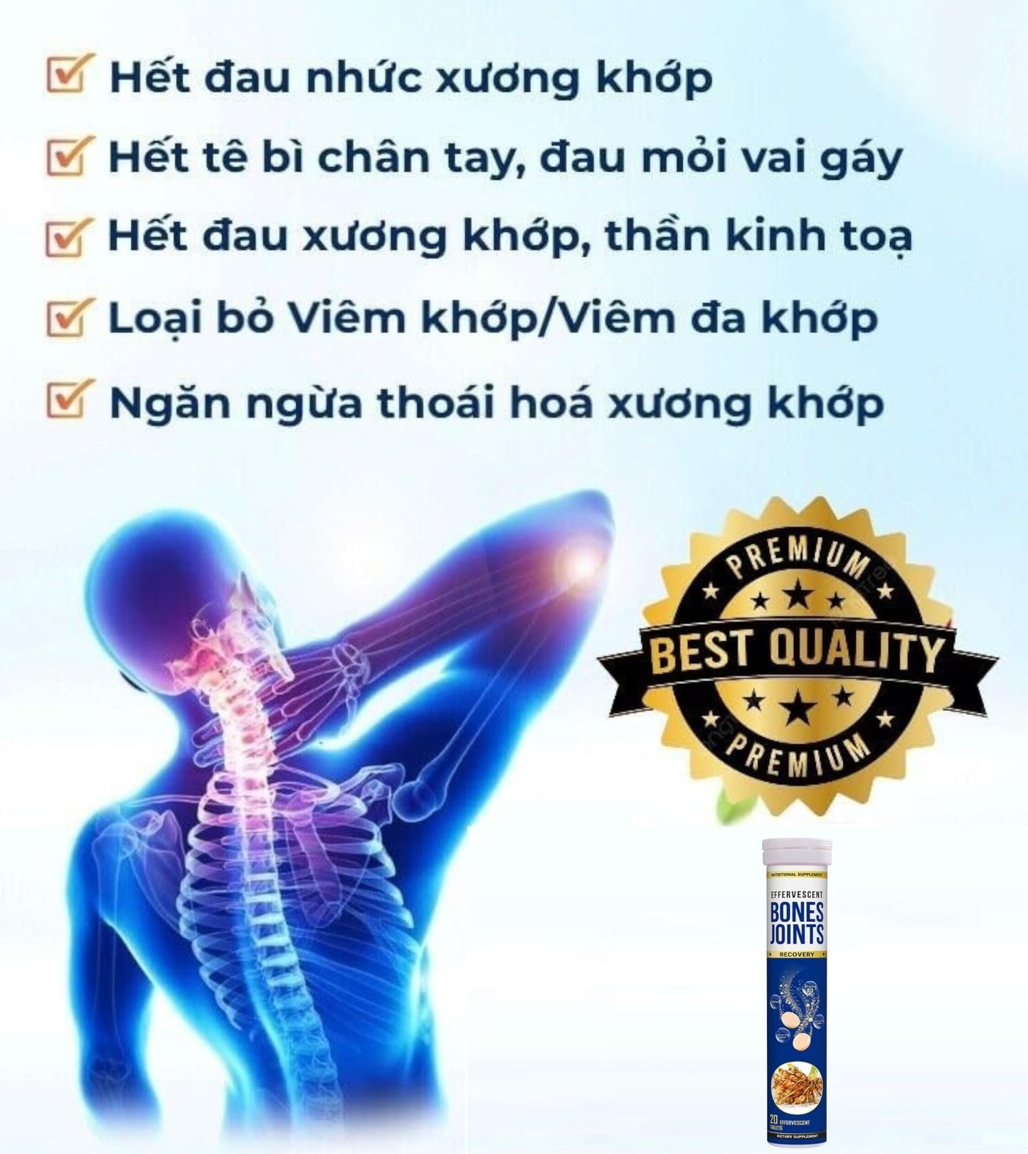 Generic Bones Joints Effervescent Tablets 40 Tablets