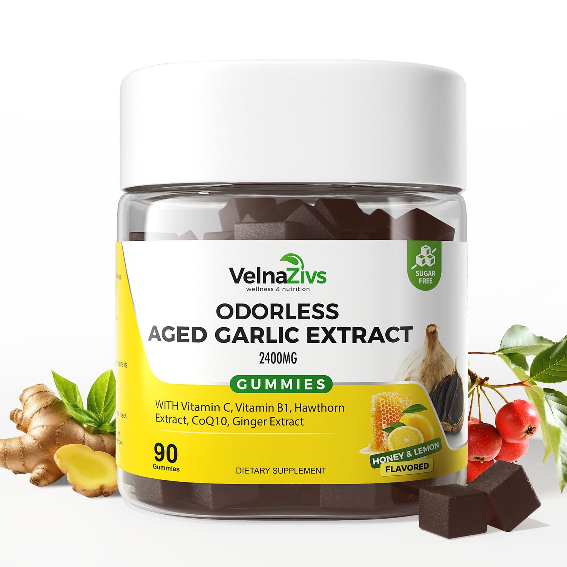 Velna zivs Aged Garlic Extract Gummies 90 Count