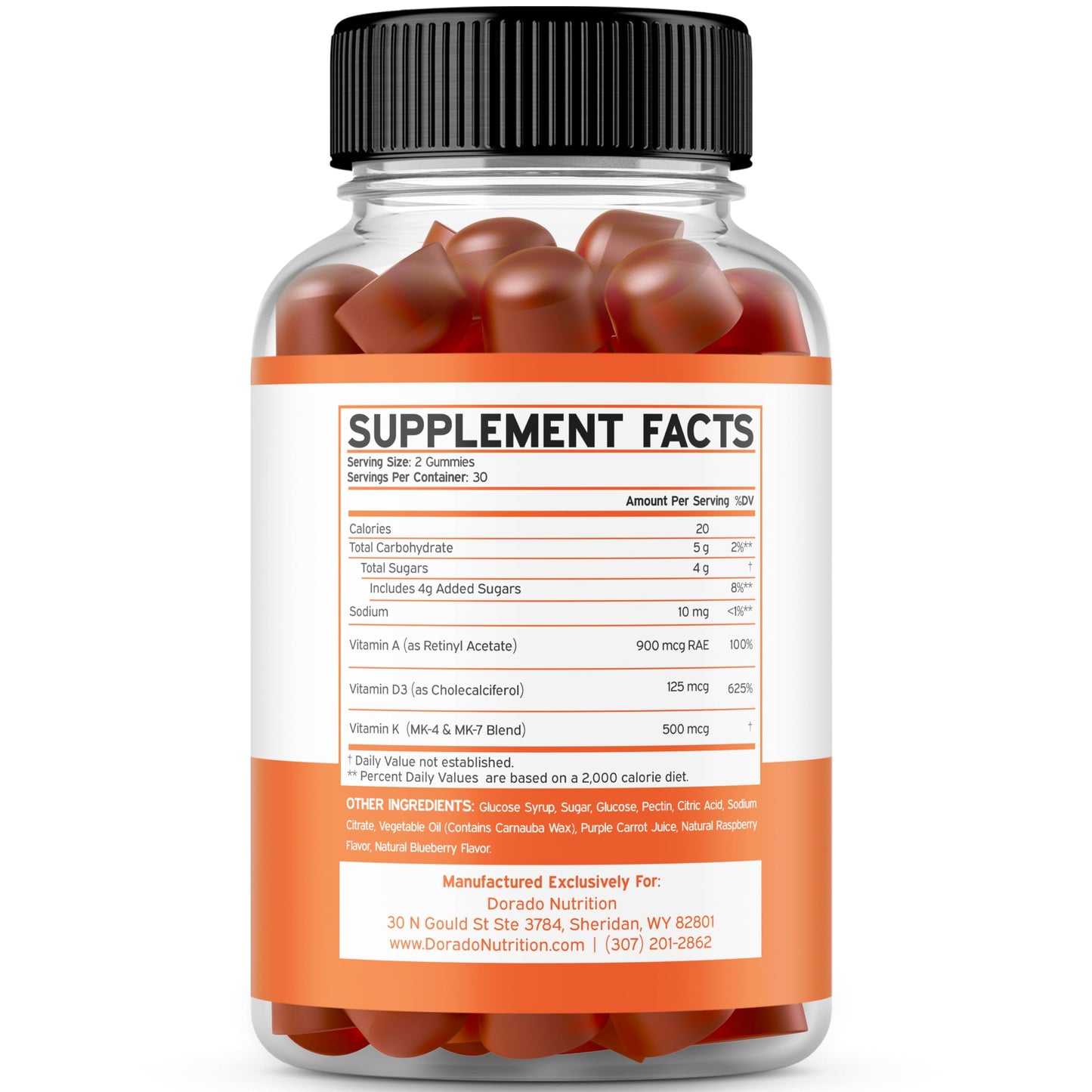 DORADO NUTRITION Colostrum and ADK Vitamin D3 Gummies, 180 Count