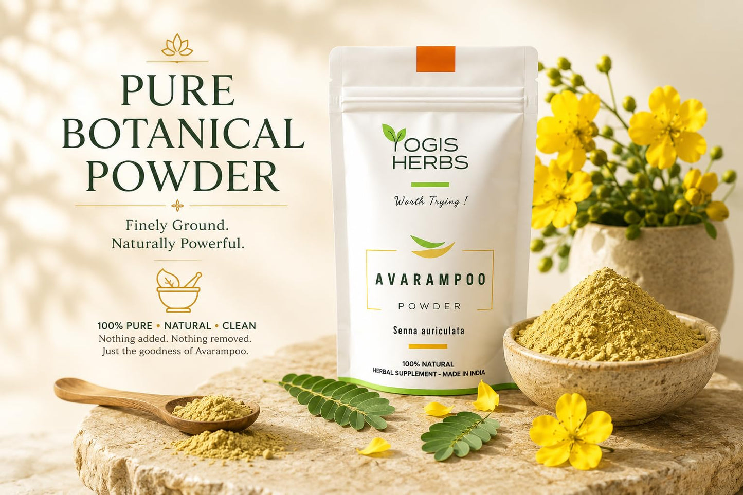 YOGIS HERBS Avarampoo Powder 8 oz