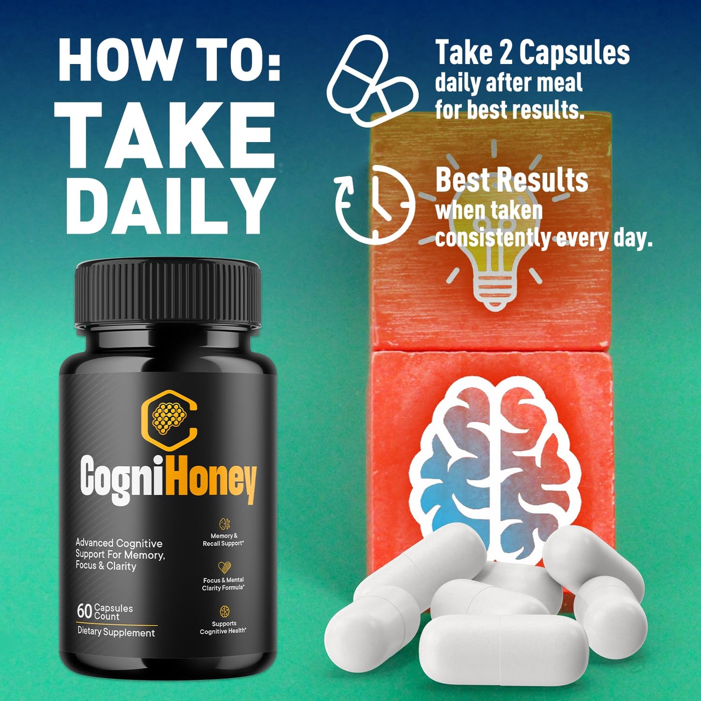 Flex University CogniHoney Capsules 60 Capsules