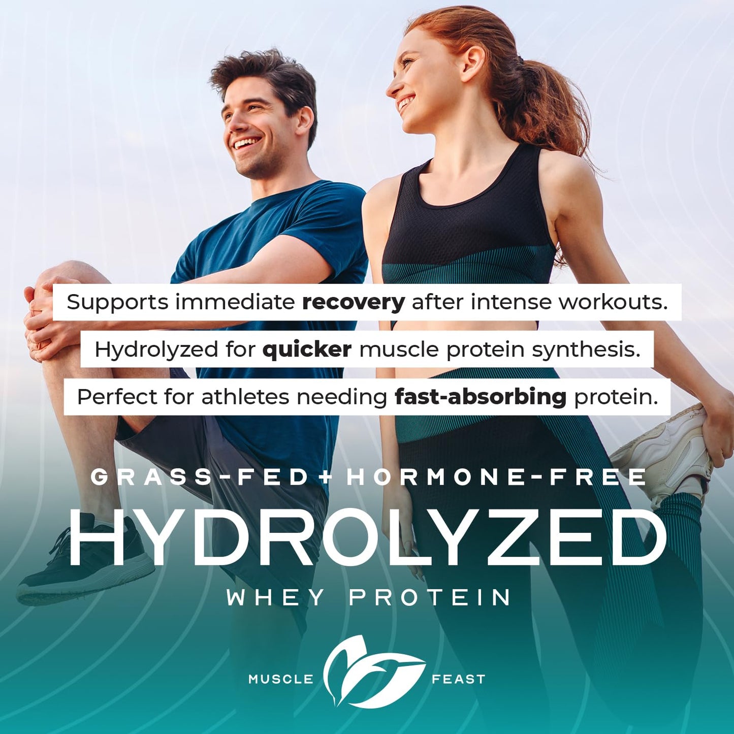 Muscle Feast Hydrolyzed Whey Protein Powder Chocolate, 32 oz