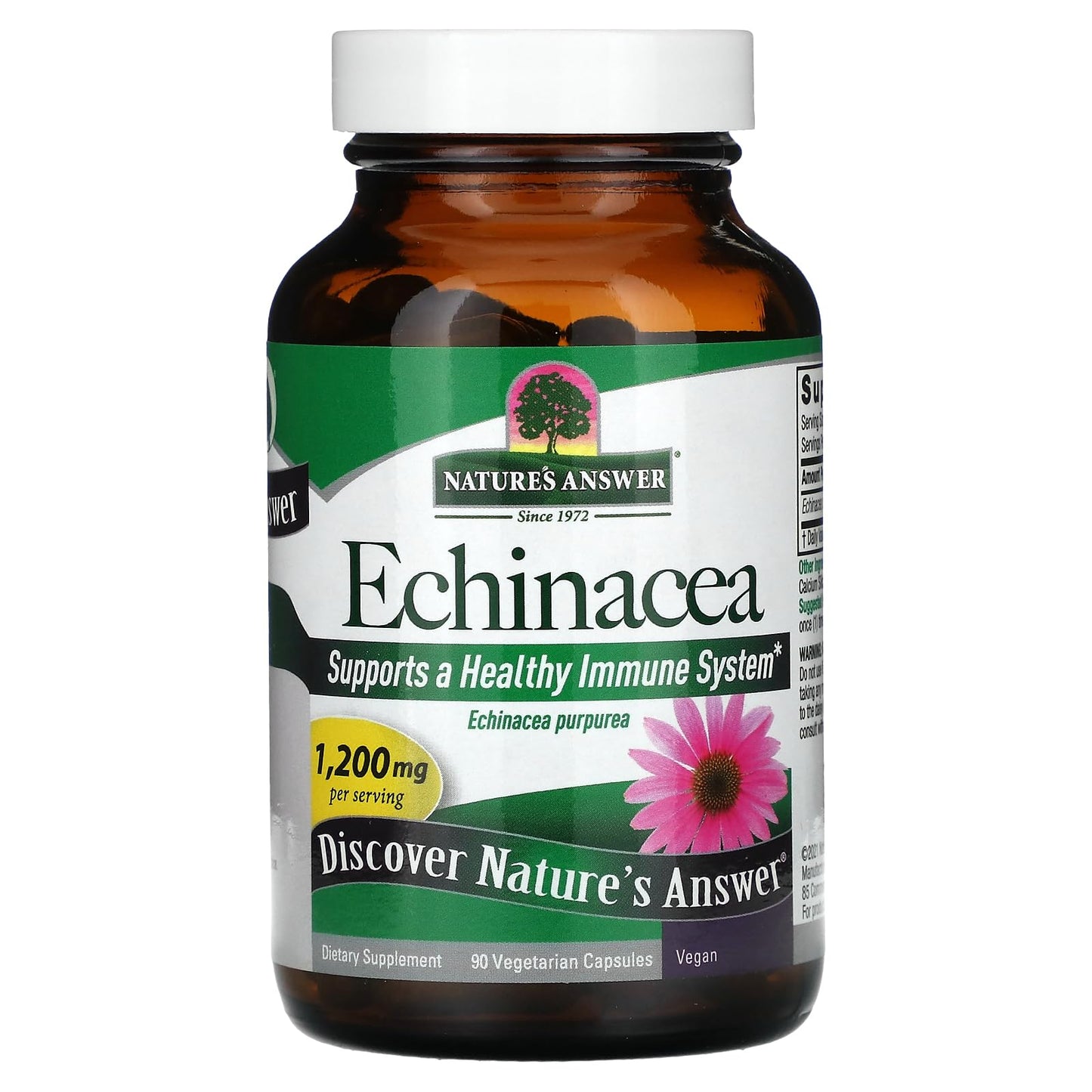 Nature's Answer Echinacea Purpurea Herb 1200 mg Capsule 90 Count