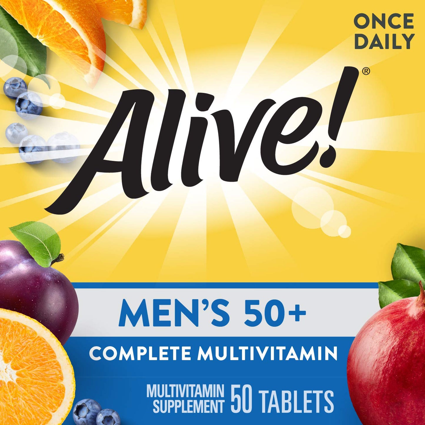 Nature's Way Alive! Men's 50+ Complete Multivitamin Tablets, 50 Count