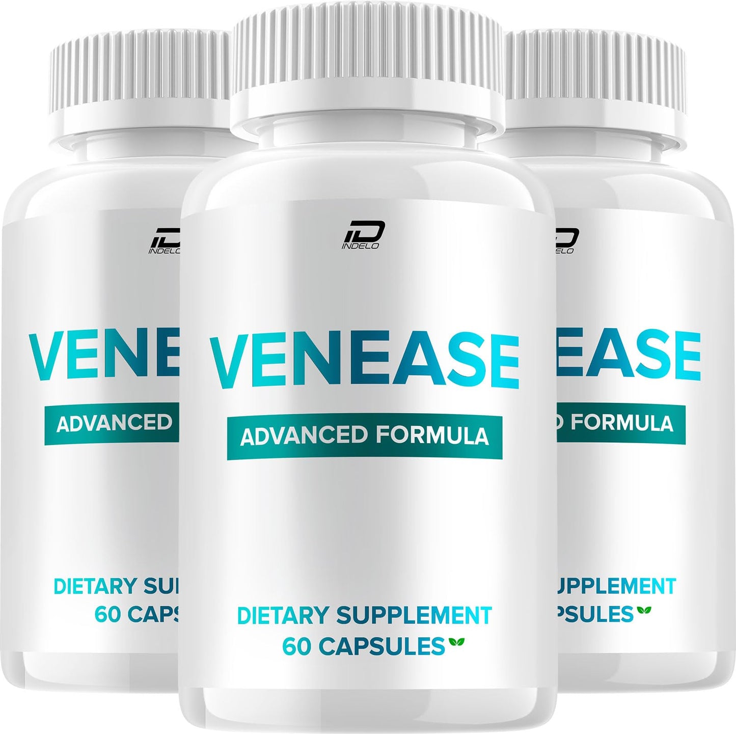 Indelo Venease Natural Blend Daily Health Supplement Capsules, 180 Capsules