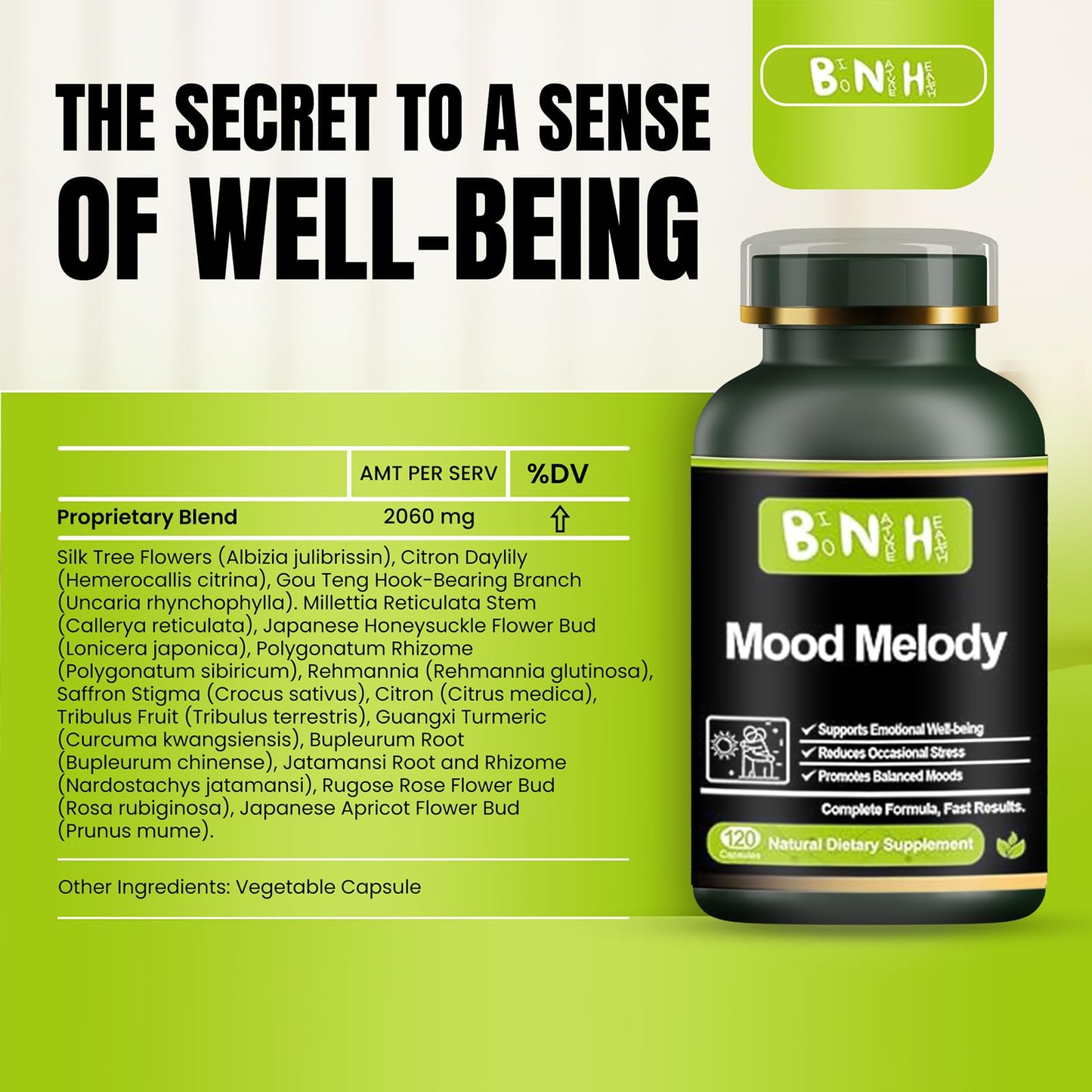 BNH Mood Melody Capsule 120 Count
