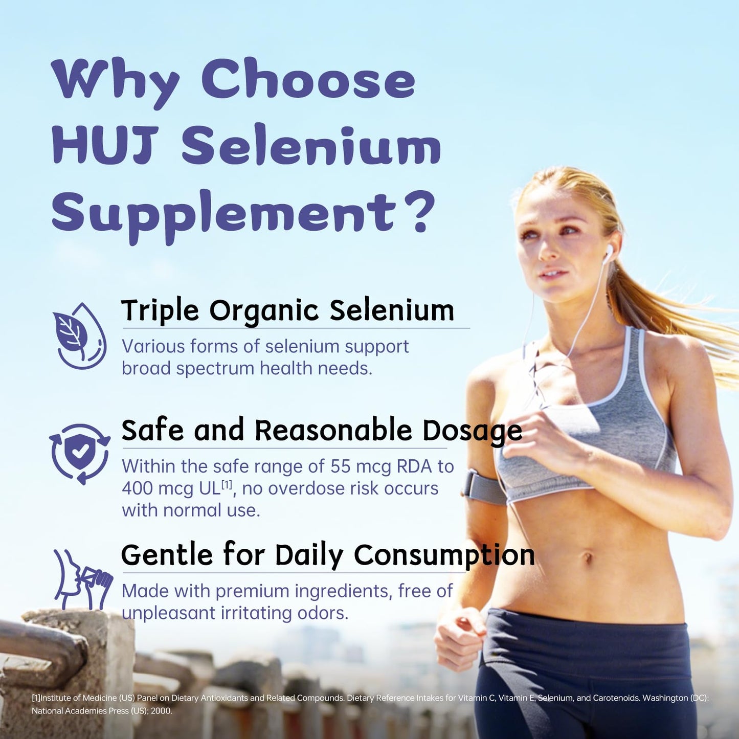 HUJ Selenium Supplement Capsules 60