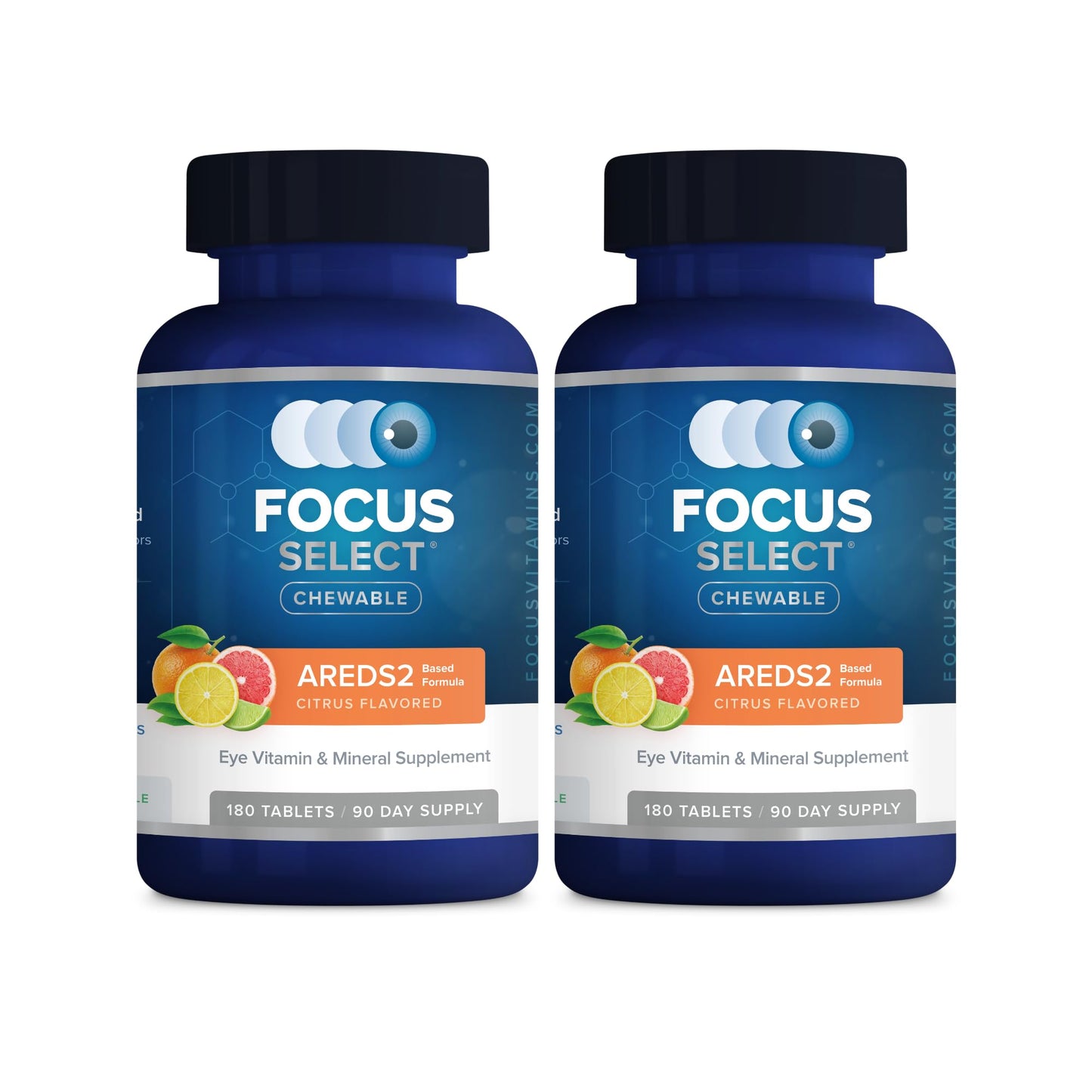 Focus Vision Supplements Focus Select AREDS2 Based Eye Vitamin-Mineral Supplement Chewable 180 Count