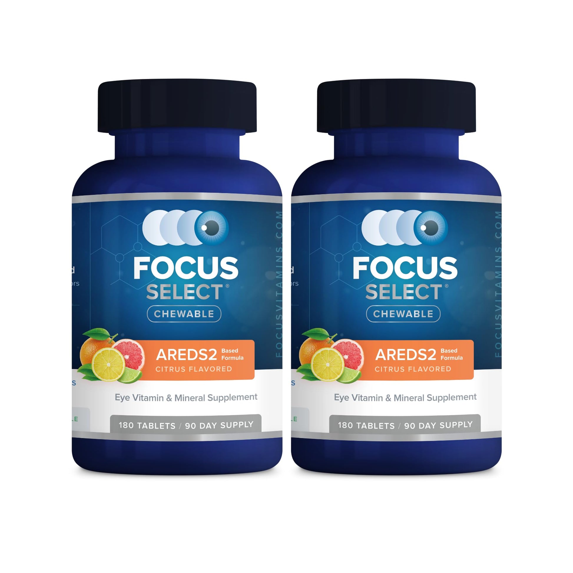 Focus Vision Supplements Focus Select AREDS2 Based Eye Vitamin-Mineral Supplement Chewable 180 Count