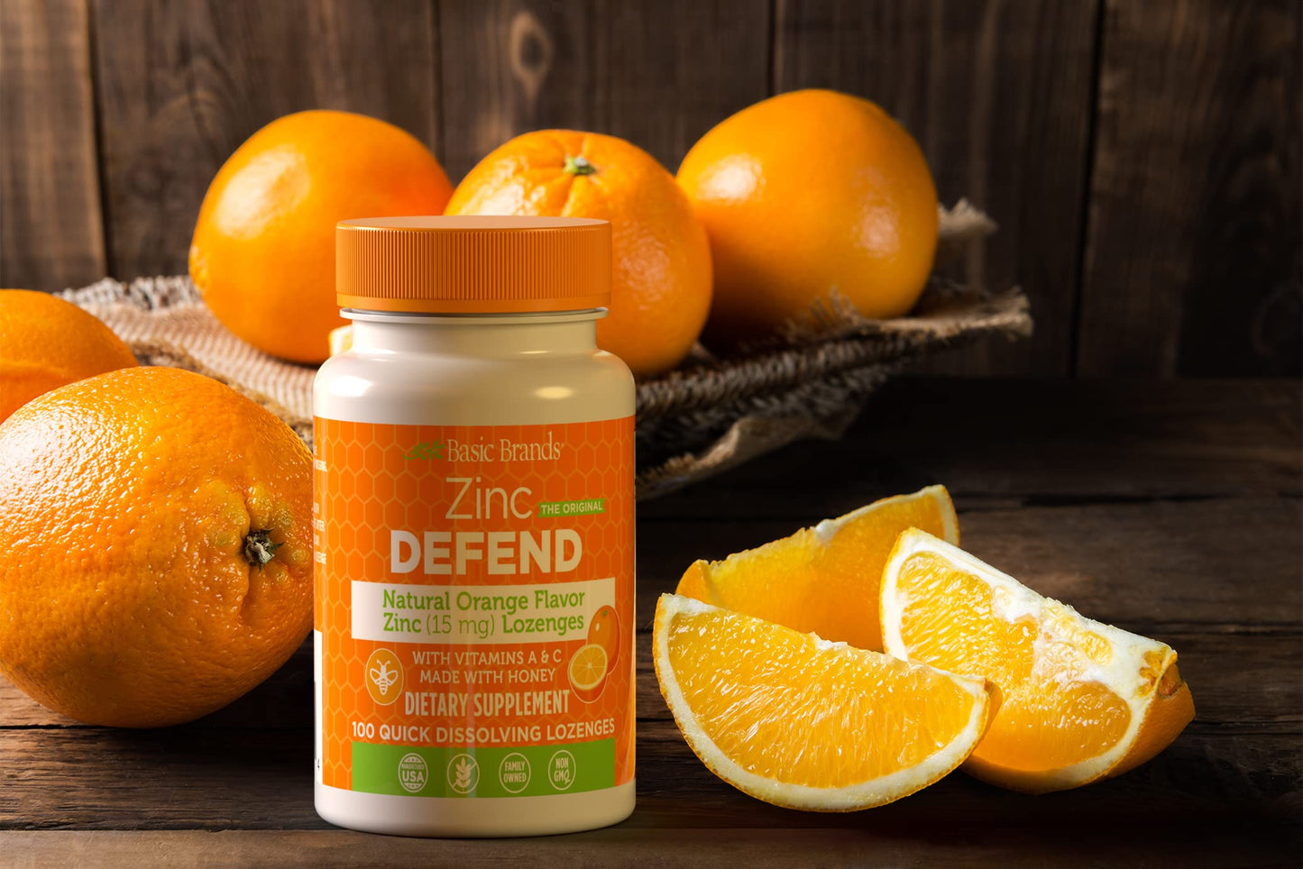 Basic Brands Zinc Orange Defend Tablets 200