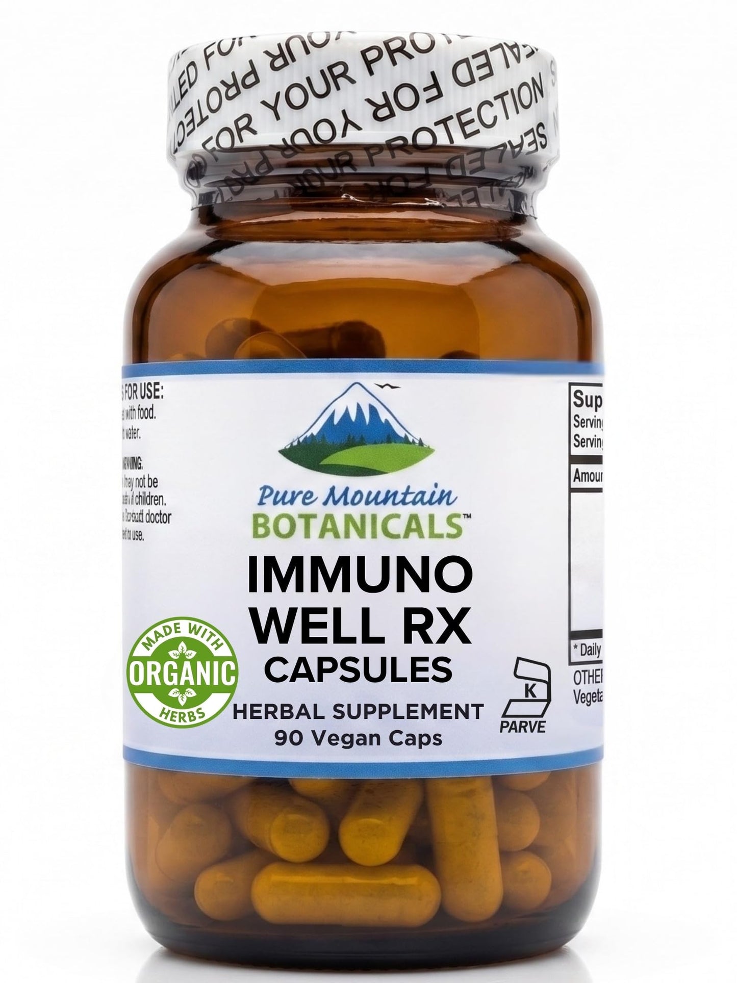 Pure Mountain Botanicals Immuno Well Immune Support Supplement 90 Capsules