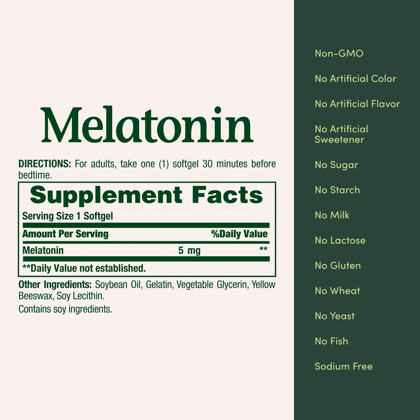 Nature's Bounty Melatonin 5mg Softgels 90-Count