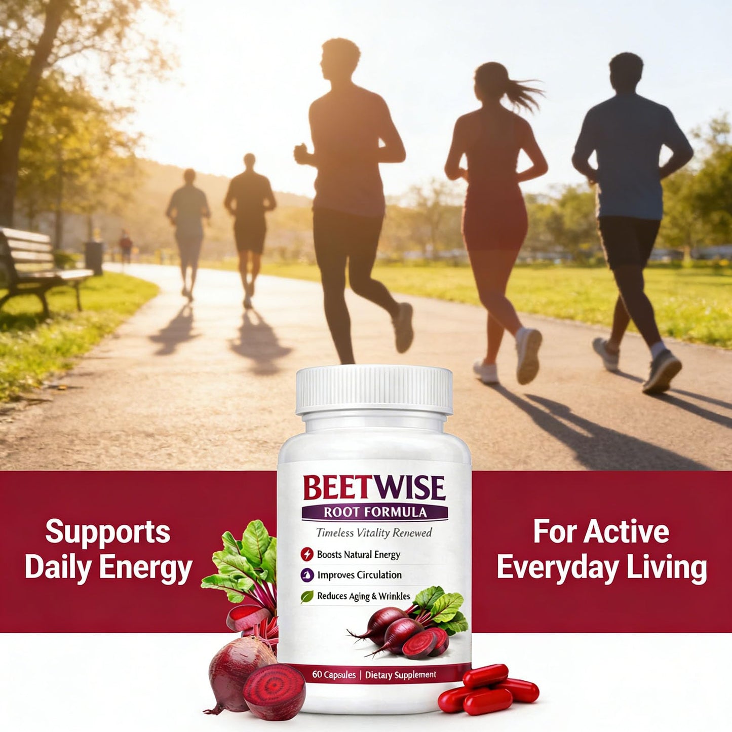 BEETWISE Root Formula Beet Root Capsules, 60 Count