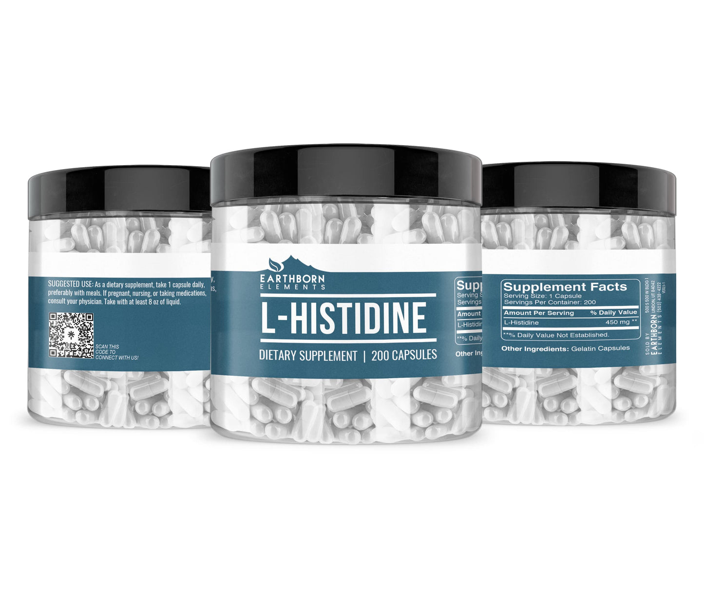 Earthborn Elements L-Histidine Capsule, 200 Capsules