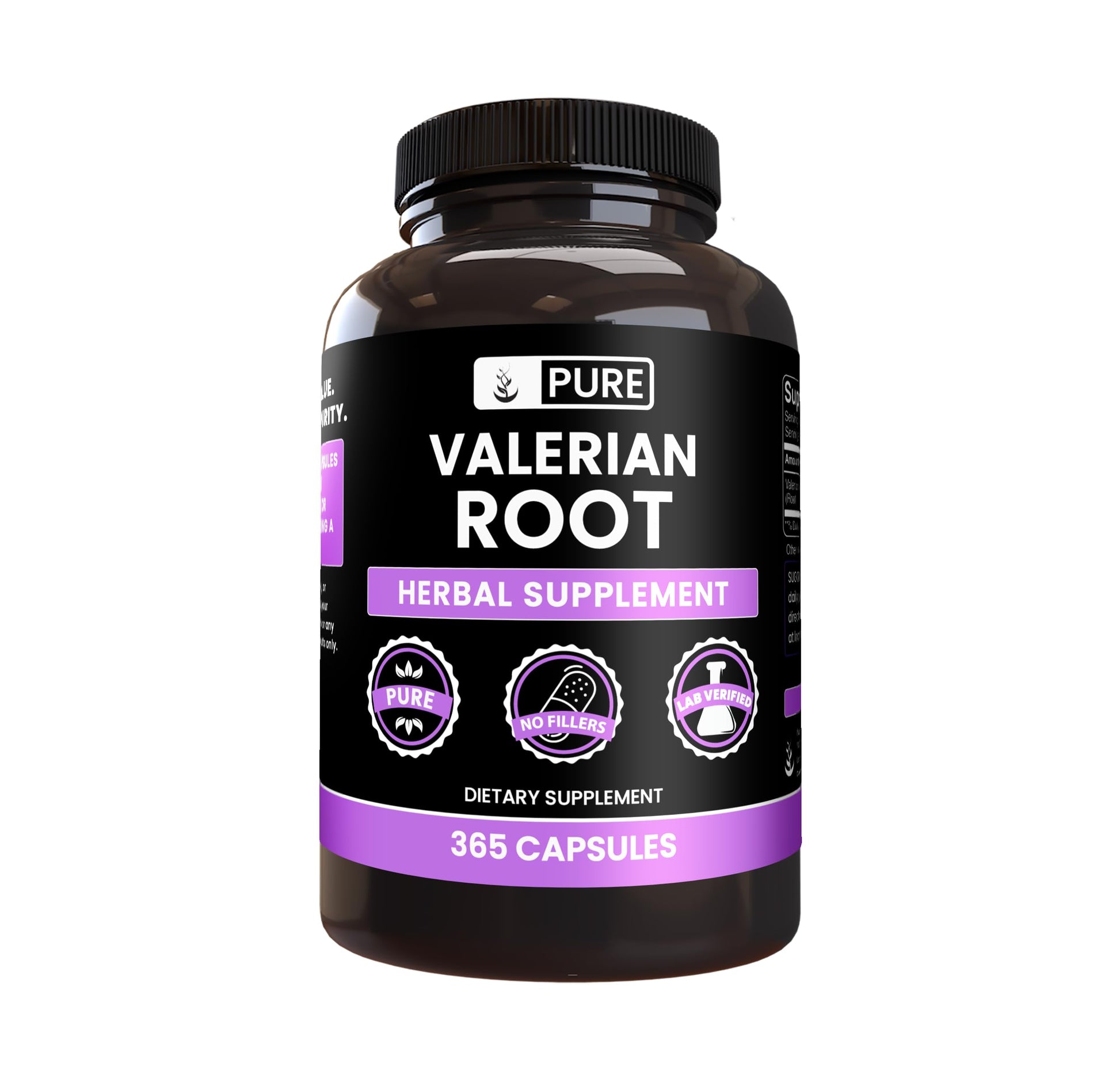 PURE ORIGINAL INGREDIENTS Valerian Root Capsules 365