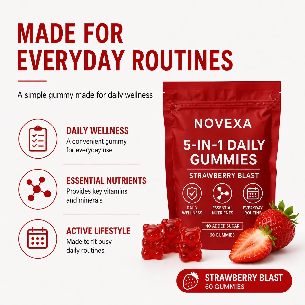 Magnixa Novexa Growth Gummies Gummy 60 Count