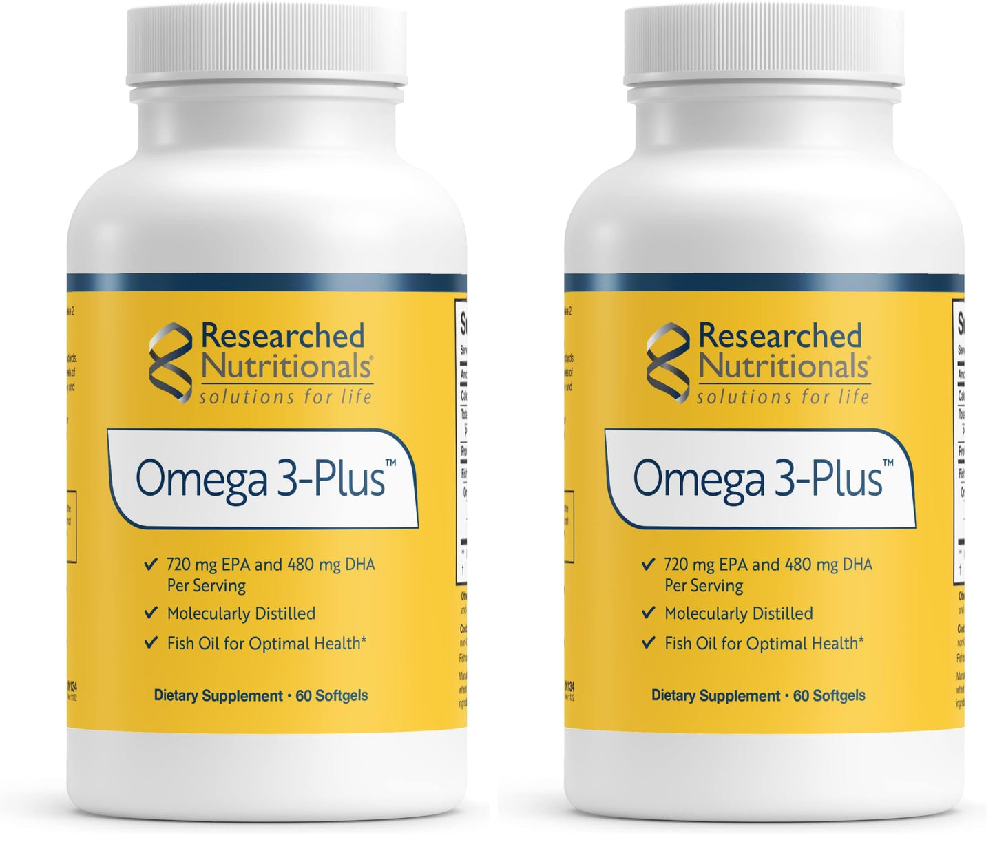 Researched Nutritionals Omega-3 Plus Fish Oil Softgels 120