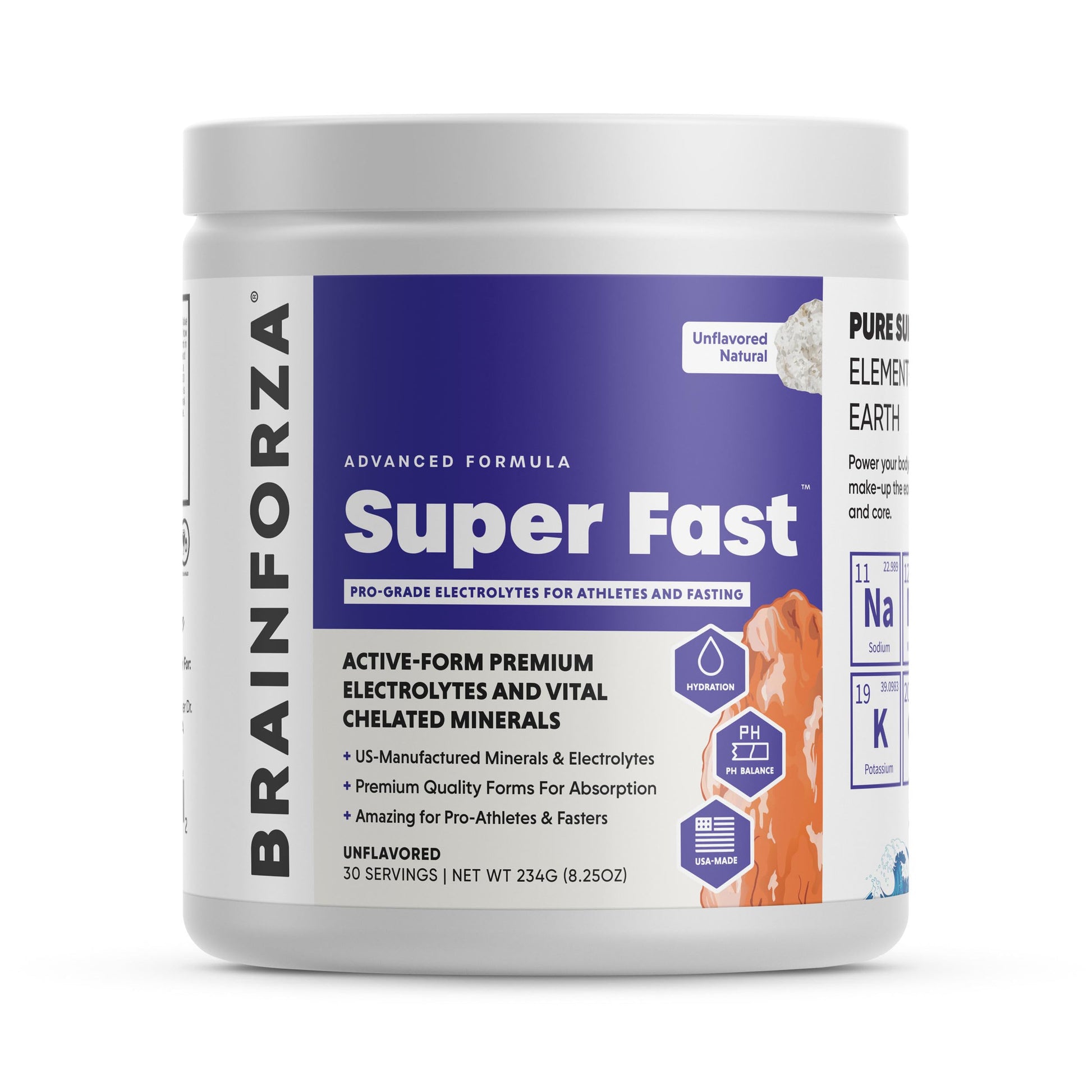 Brain Forza Super Fast Keto Electrolytes for Fasting Powder 8.46 oz