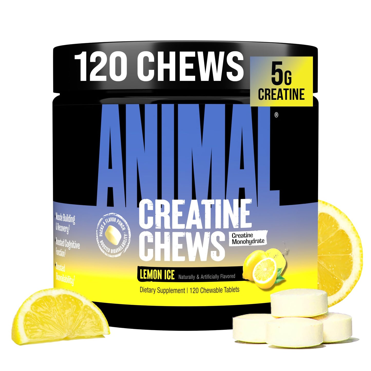 Animal Creatine Chews Tablets, Chewable, 120 Count