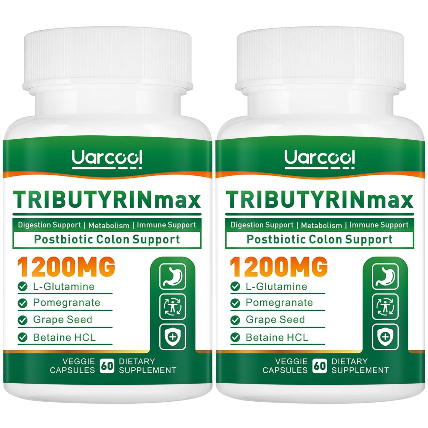 Uarcool TRIBUTYRINmax Supplement 1200mg Gut Health Capsules 120 Capsules