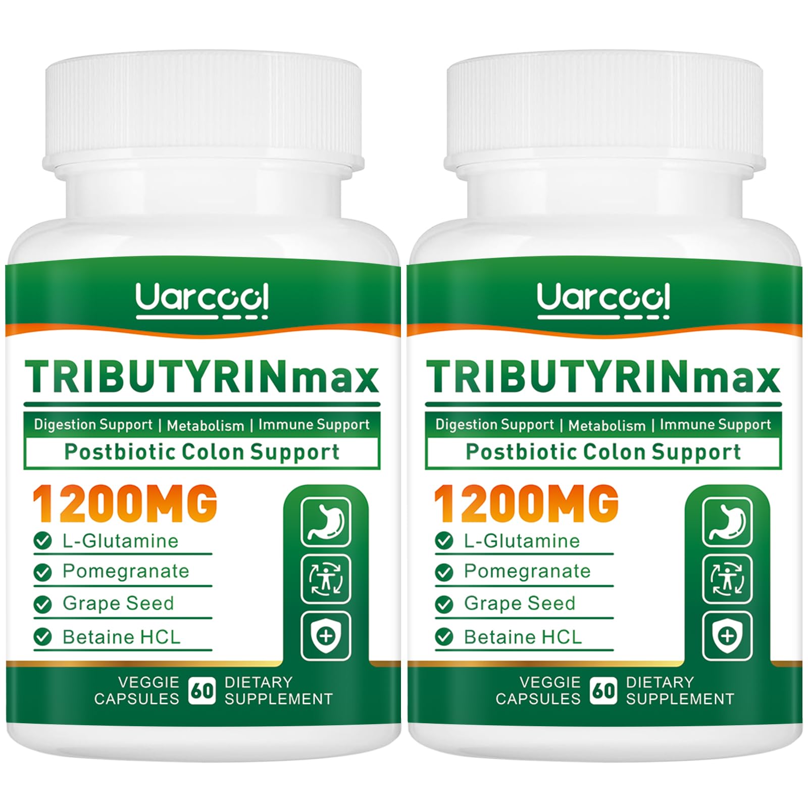 Uarcool TRIBUTYRINmax Supplement 1200mg Gut Health Capsules 120 Capsules
