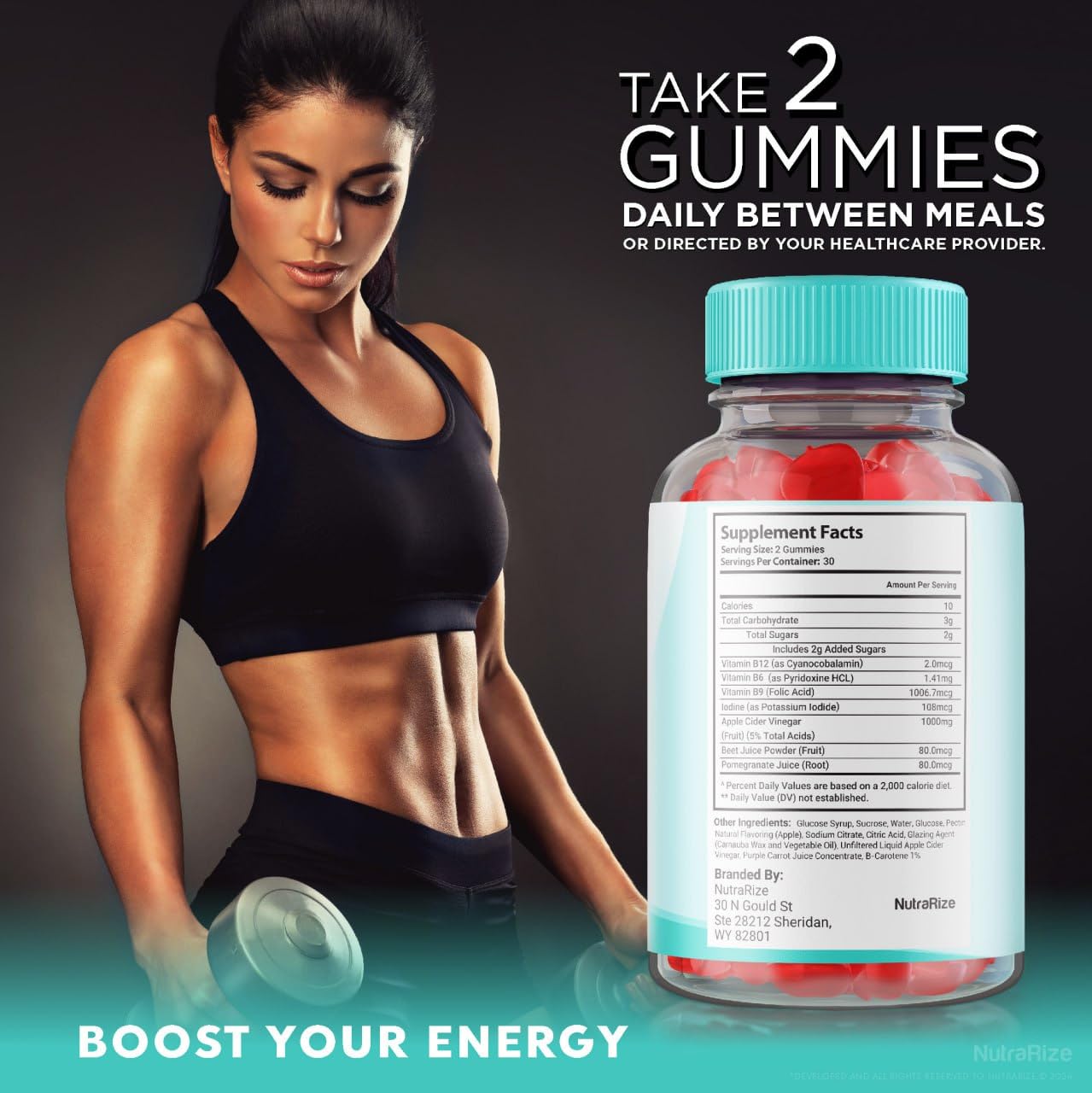 NutraRize Keto Purity Gummies for Advanced Weight Loss with ACV, Maximum Strength Dietary Supplement, 120 Gummies