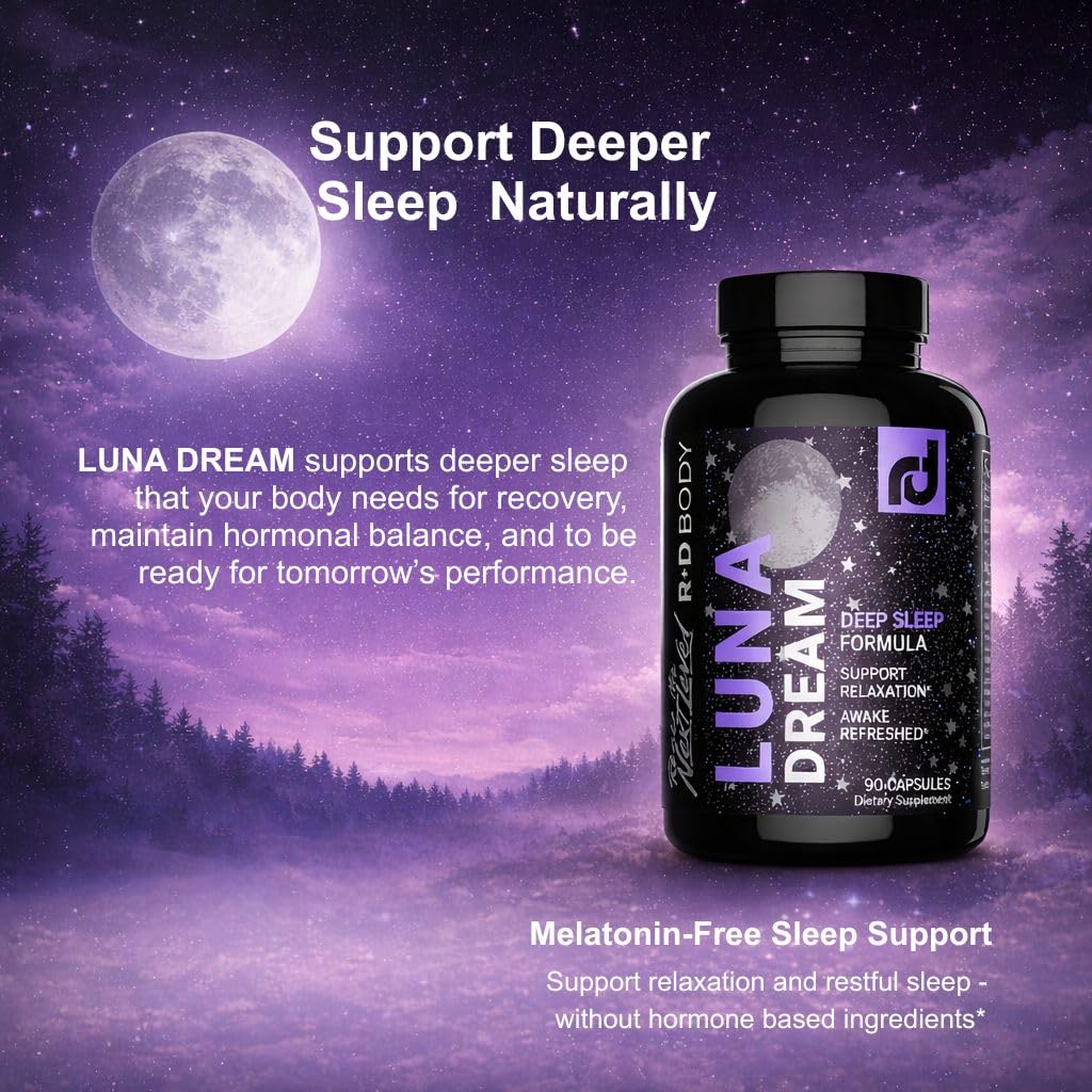 R+D Body Luna Dream Natural Sleep Supplement Capsule 90 Count