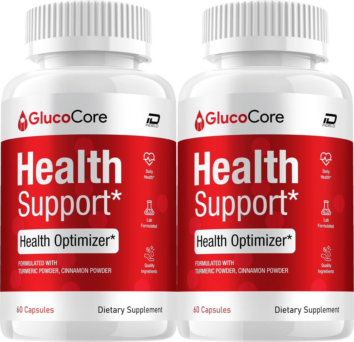 Indelo Gluco Core Capsules – GlucoCore Natural Blend Daily Health Supplement, 120 Capsules