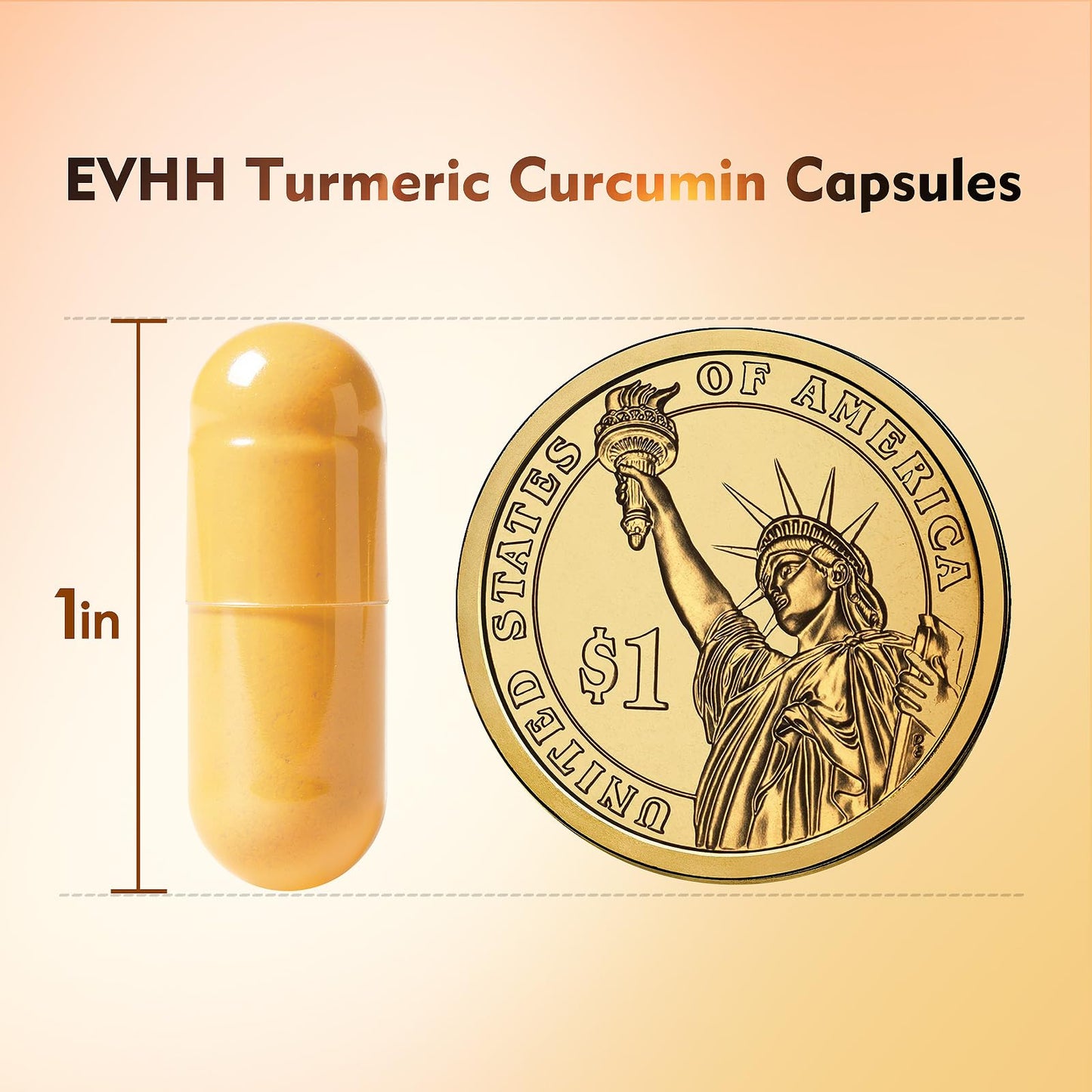 EVHH Turmeric Curcumin Capsules 1350mg, 90 Capsules