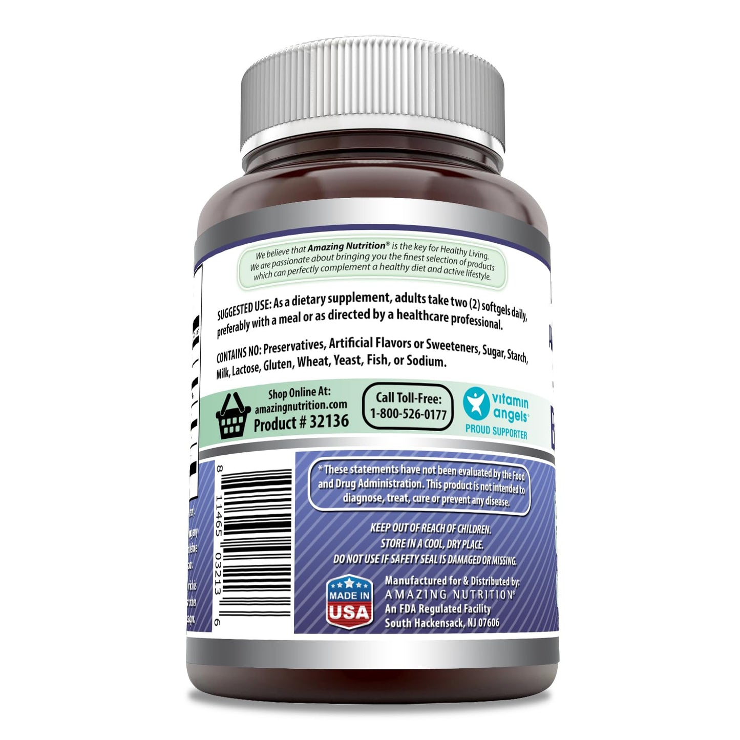 Amazing Nutrition Borage Oil Supplement Softgels 2 Count