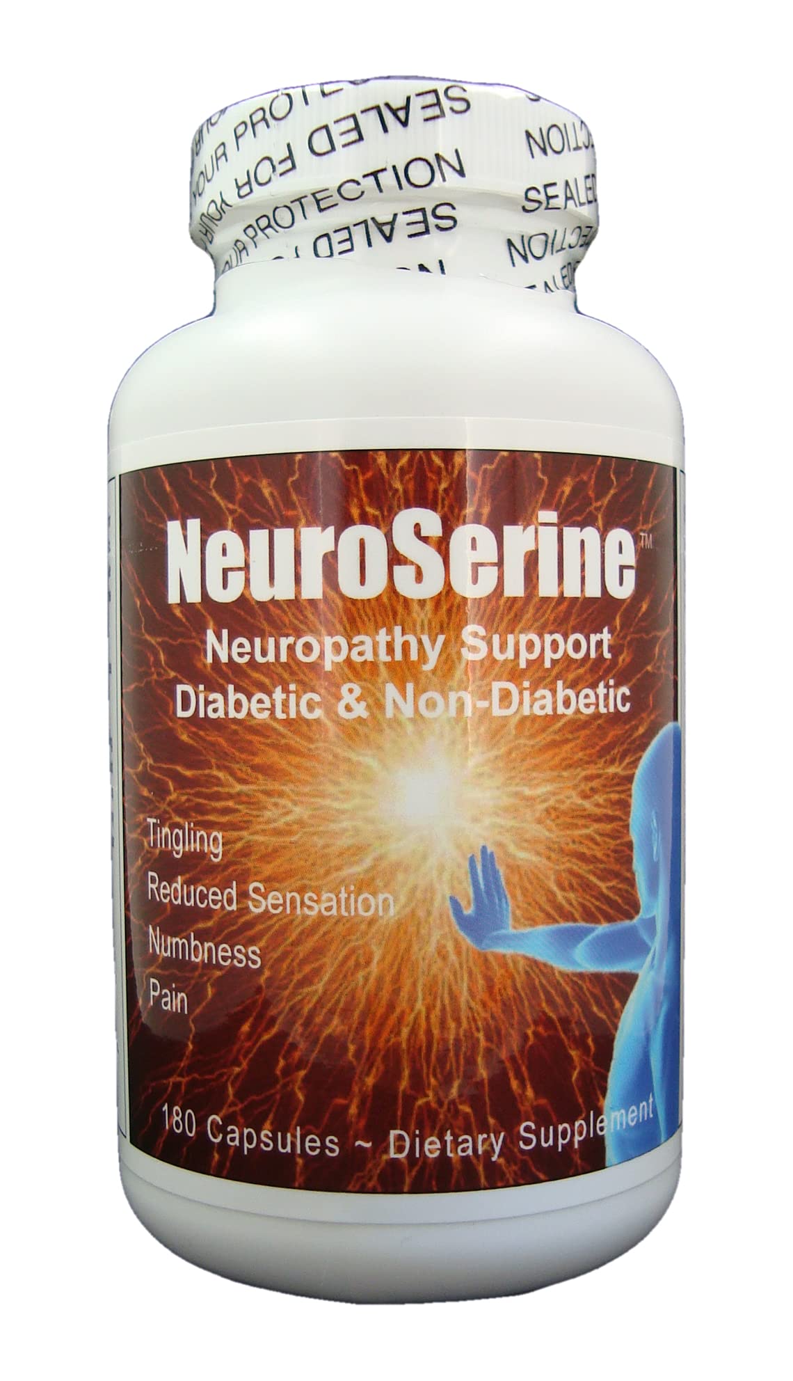 NaturalyPure NeuroSerine Nerve Support and Relief Formula, 180 Capsules