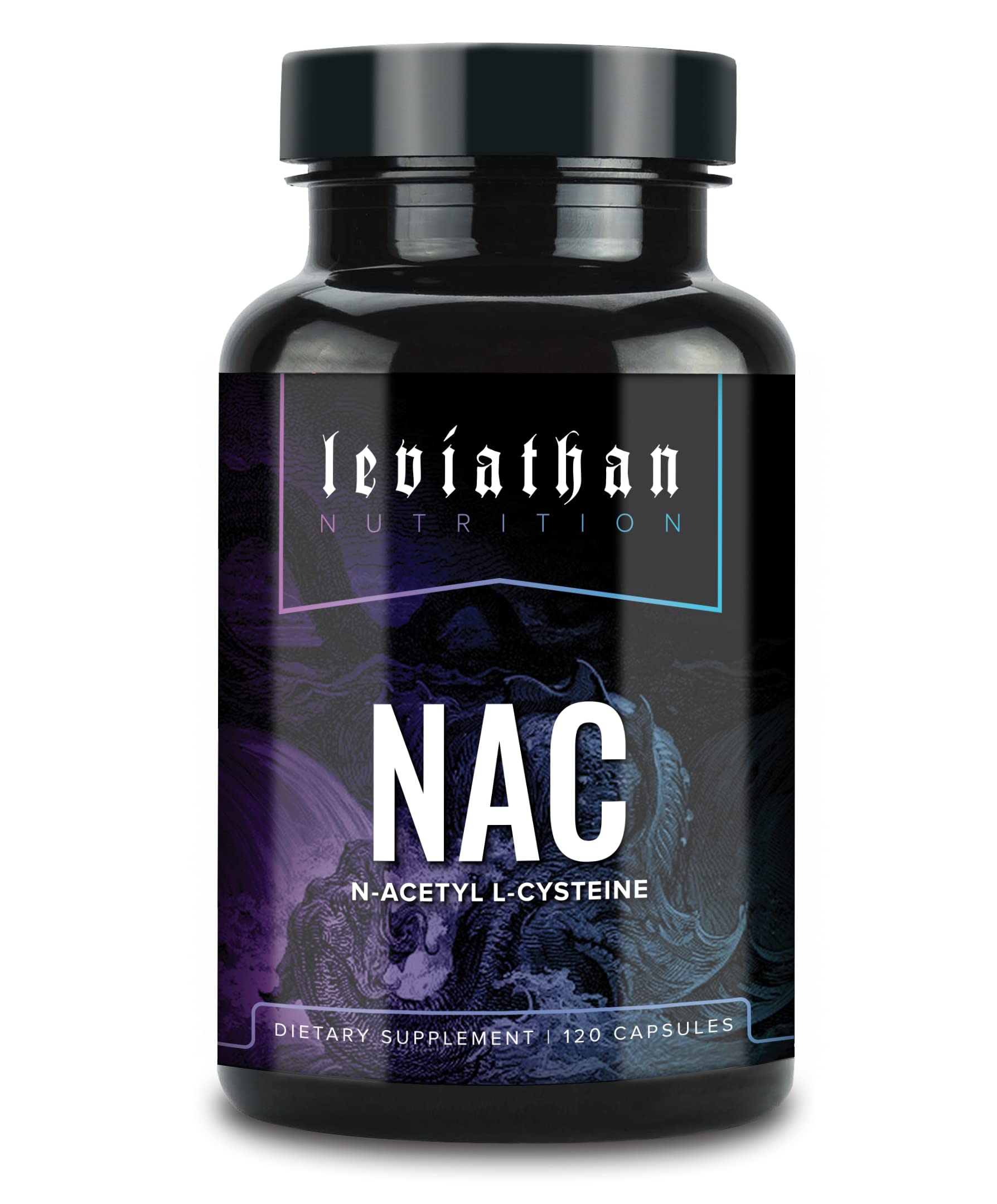 Leviathan Nutrition NAC Supplement N-Acetyl Cysteine Capsule, 120 Capsules