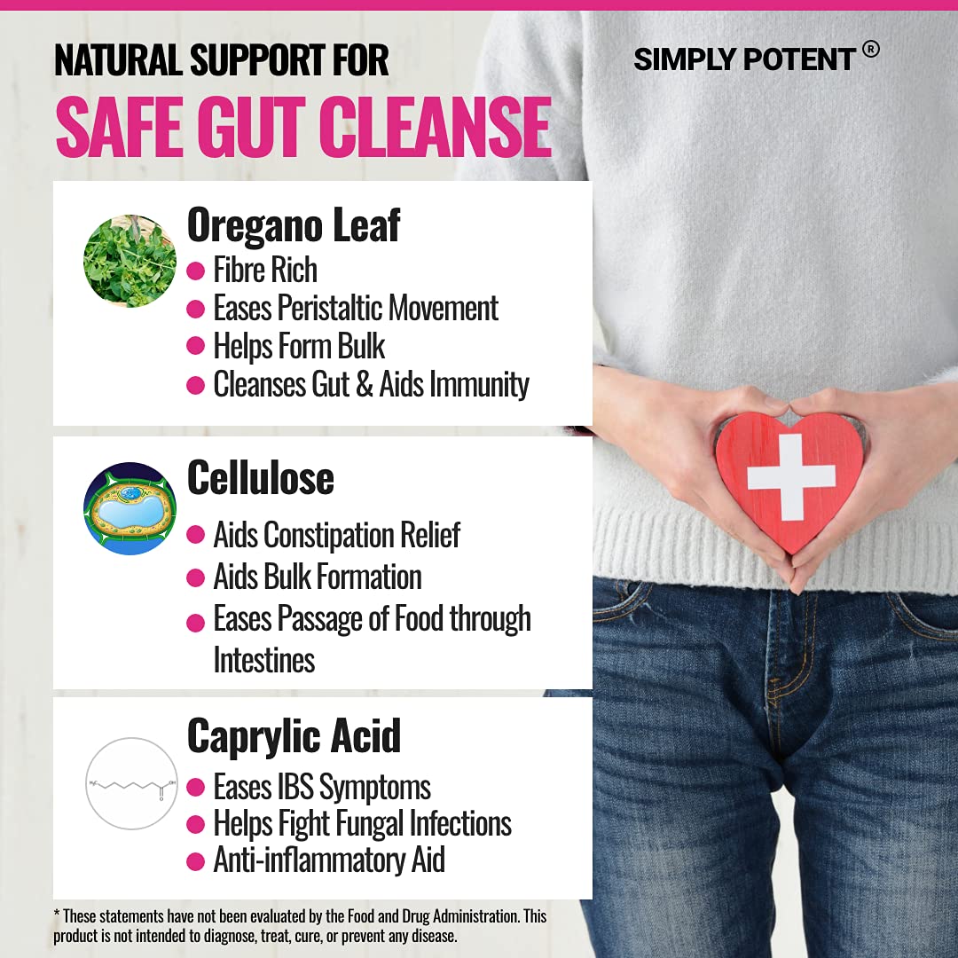 Simply Potent Balance Complex for Women – 11-in-1 Formula with Oregano Extract, Caprylic Acid, Probiotics & Digestive Enzymes, 60 Capsules