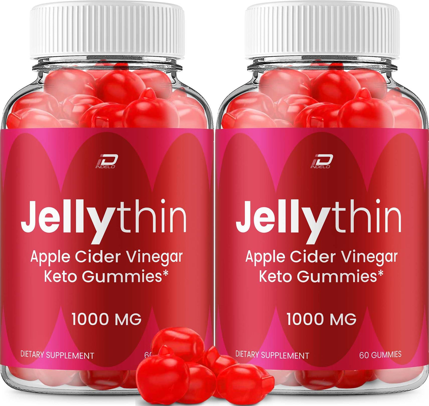 Indelo Jelly Thin ACV Gummies Jellythin Gummy Advanced Formula Extra Strength Natural Blend Vitamins 120 Gummies