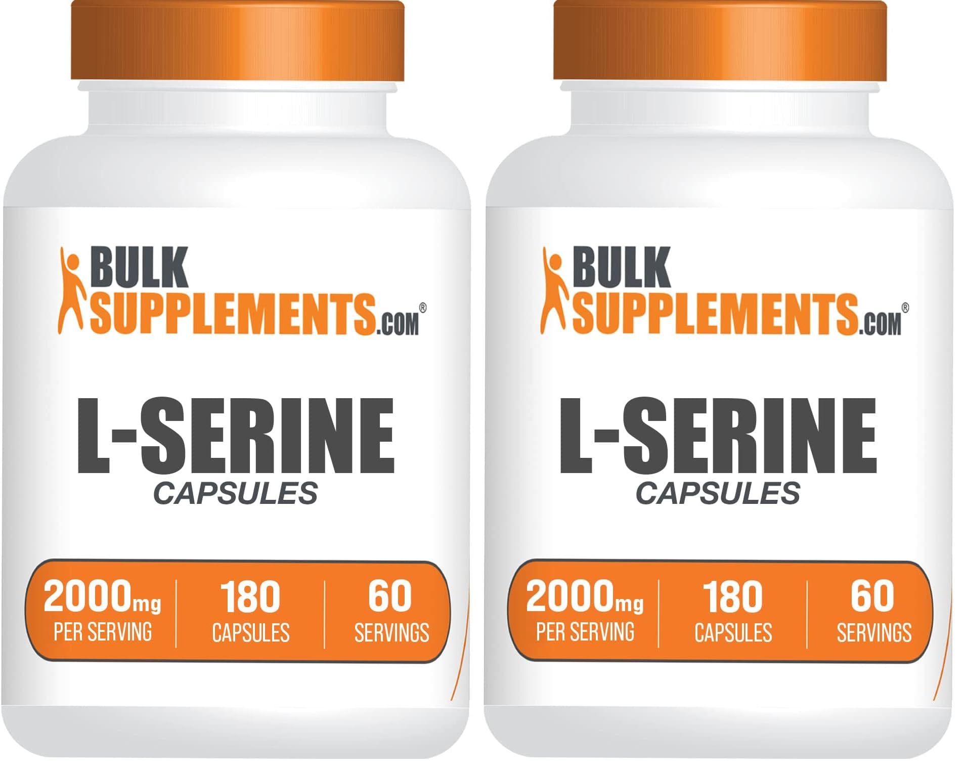 BulkSupplements L-Serine Capsules, 360 Capsules