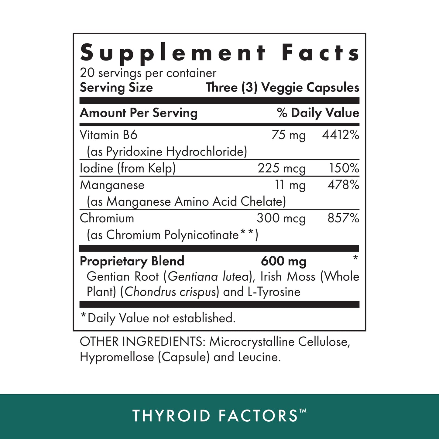 Michael's Health Naturopathic Programs Thyroid Factors Vegan Capsules 60 Count