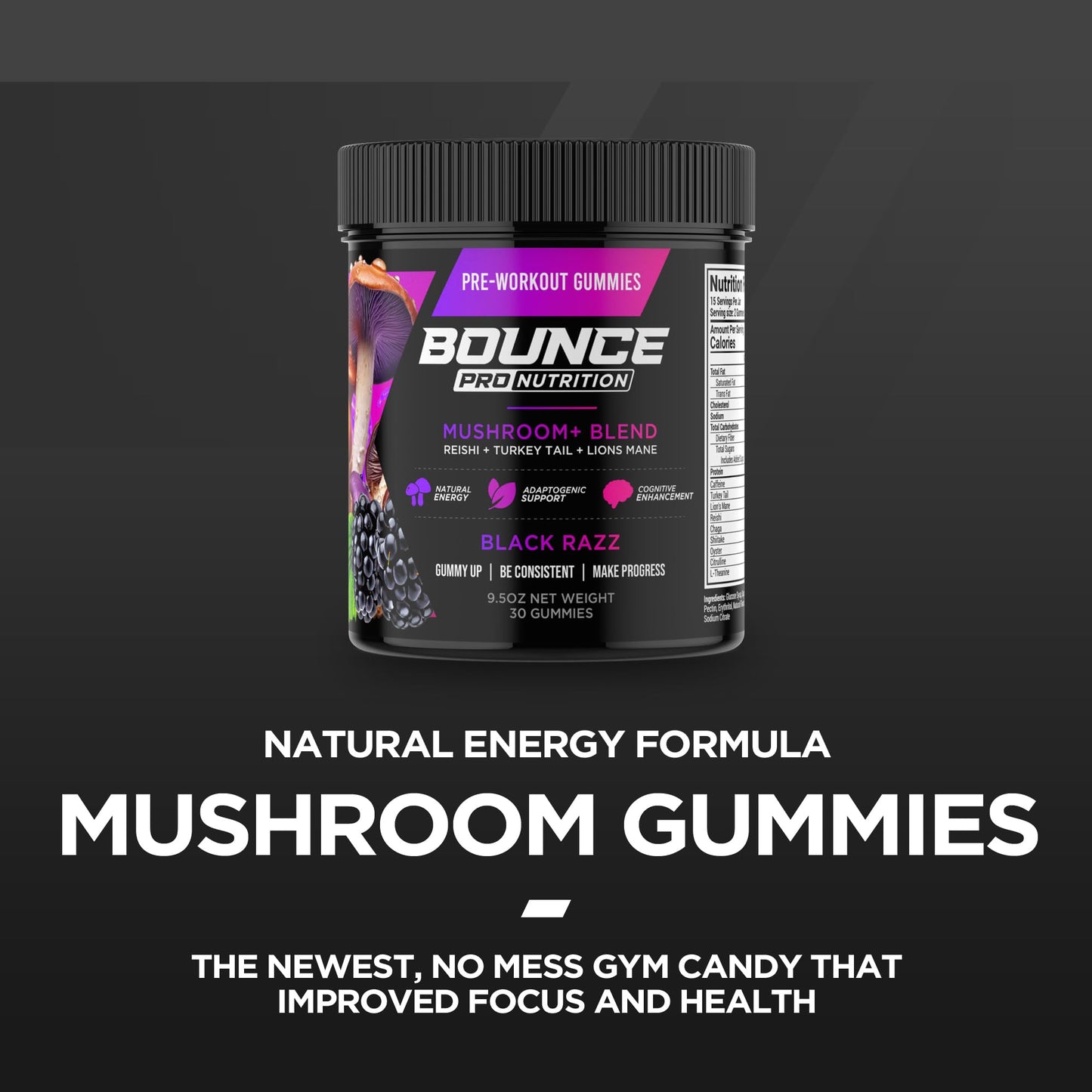 Bounce Pro Pre Workout Gummies 70 Count