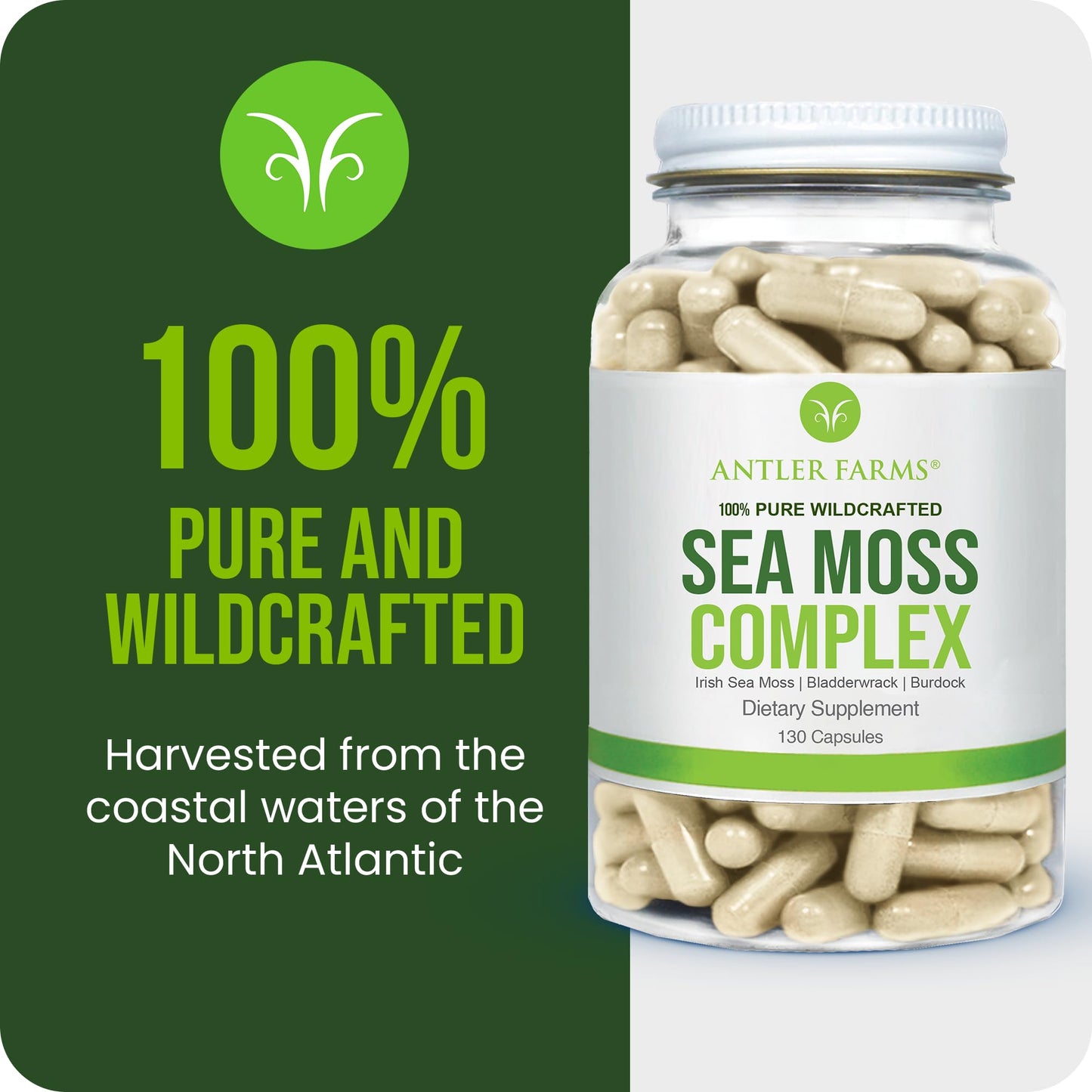 Antler Farms Sea Moss Complex Capsules 130 Count