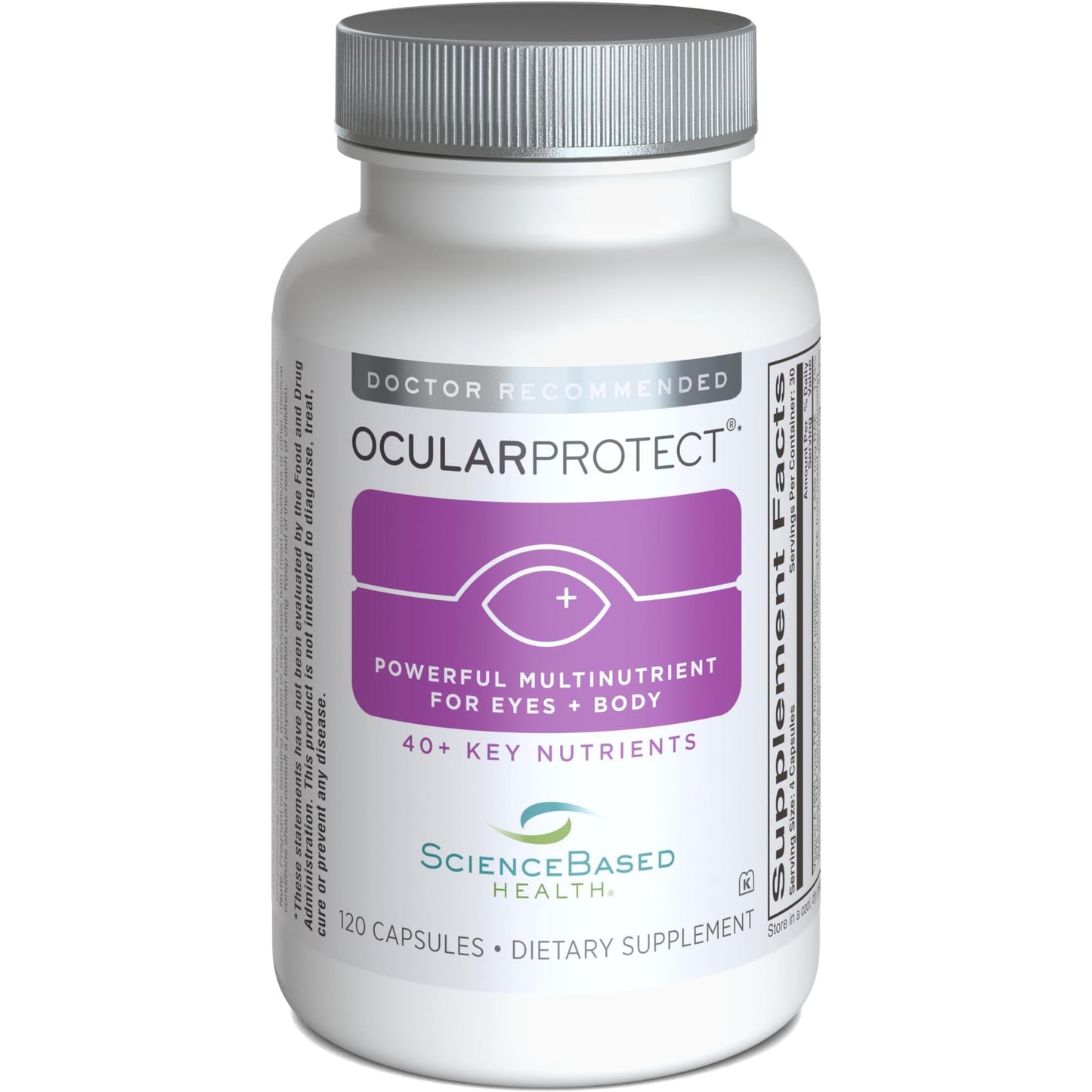 ScienceBased Health OcularProtect – Daily Multivitamin with Advanced Eye Health Support – 40+ Key Nutrients with Lutein, Zeaxanthin, Turmeric & Quercetin – Immune & Antioxidant Support, Capsules, 120
