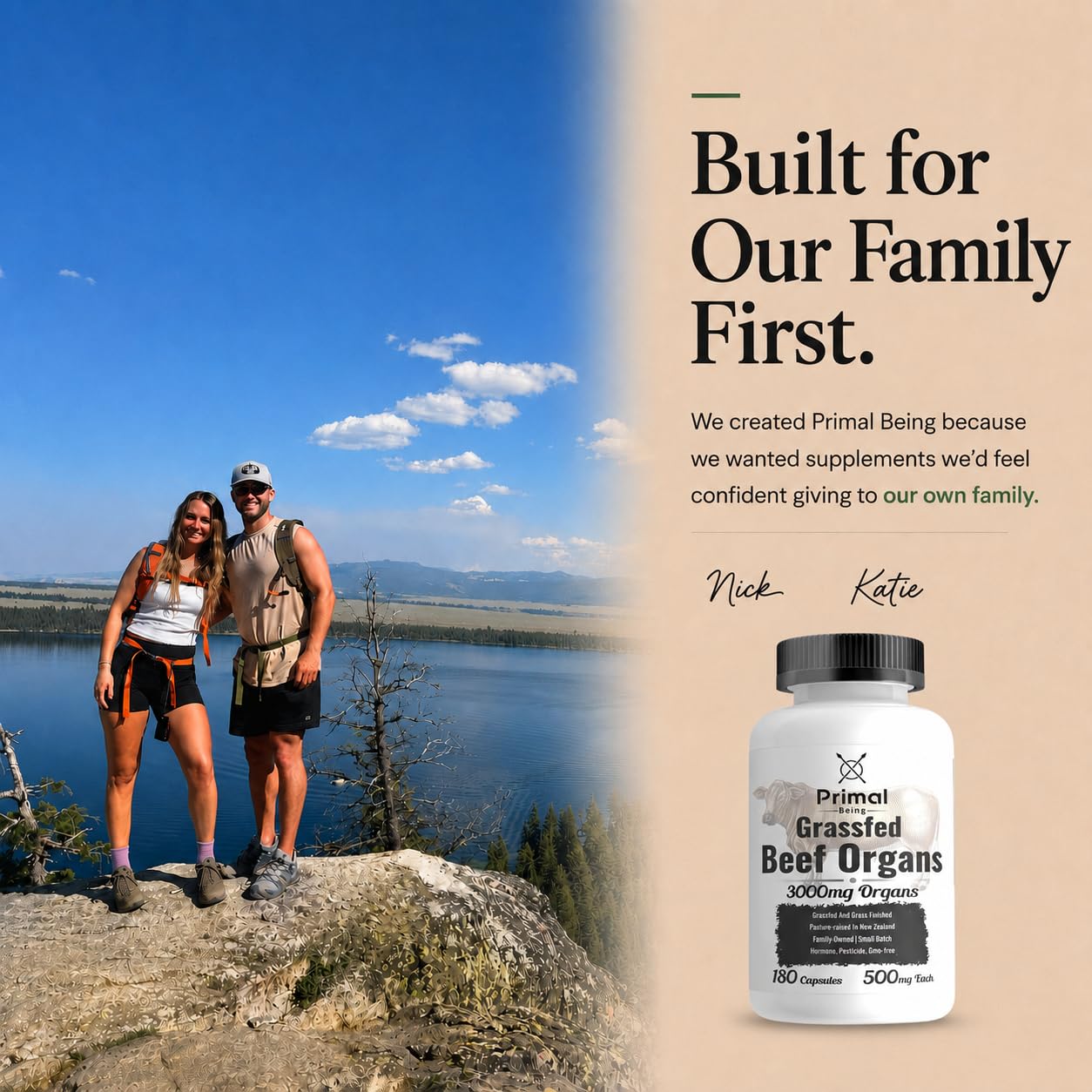 Primal Being Grassfed Beef Organ Complex Capsule 180 Count