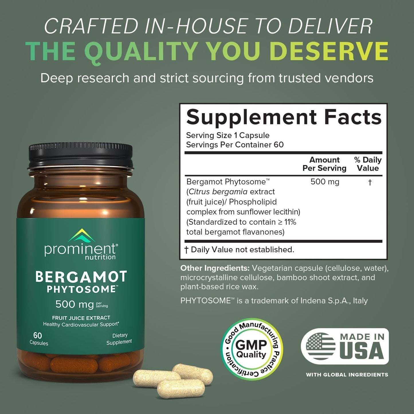 Prominent Nutrition Bergamot Phytosome 60 Capsules