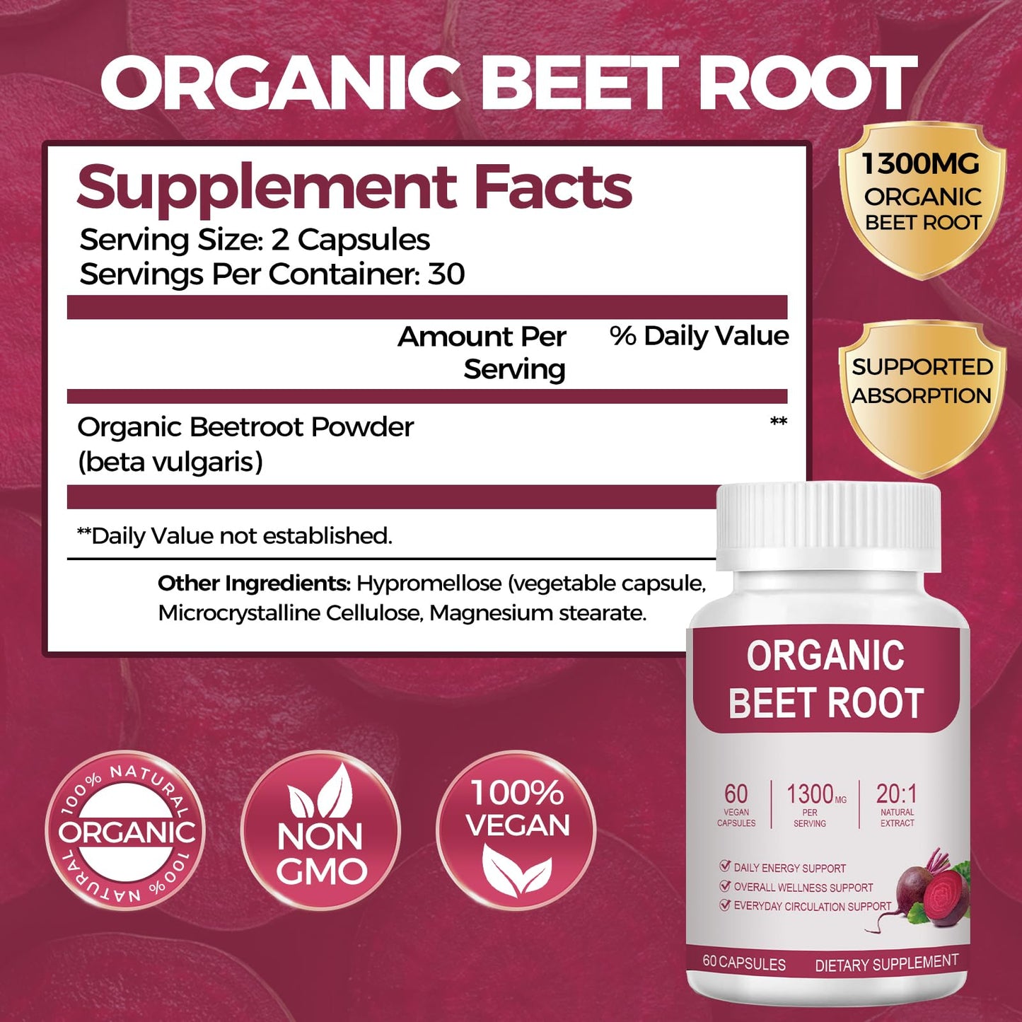 Yeonmi Beet Root Capsules, 60 Capsules