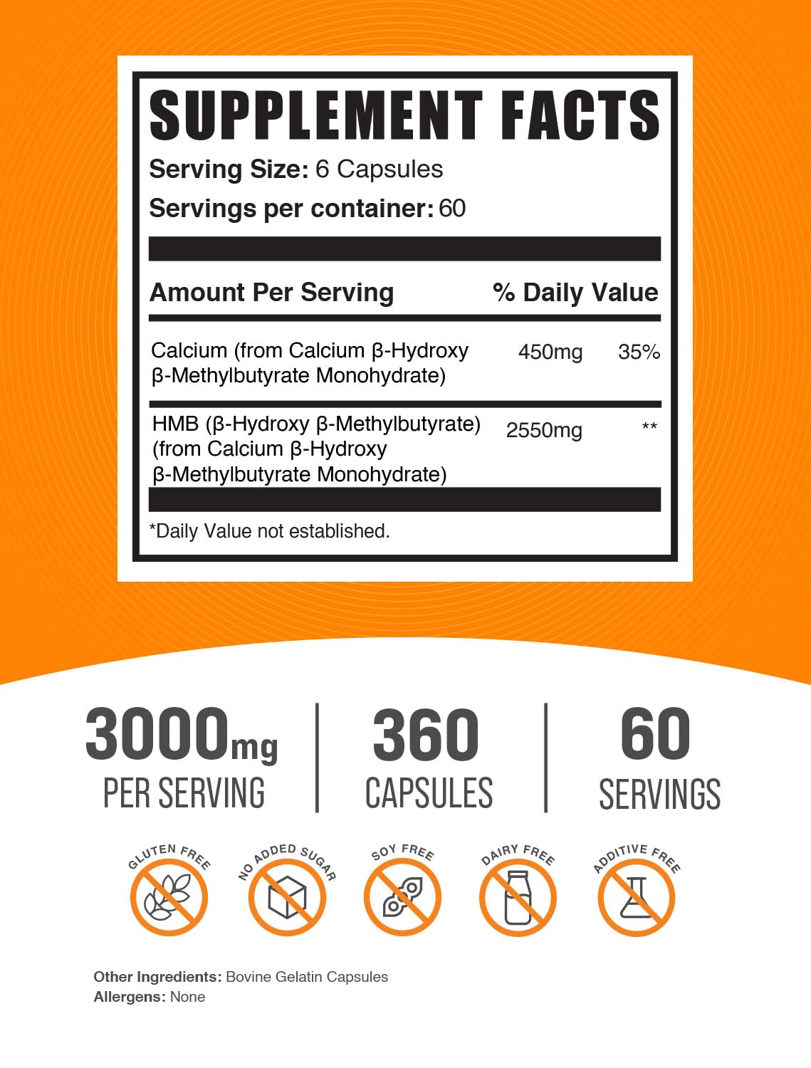 BulkSupplements HMB Capsules 360 Count